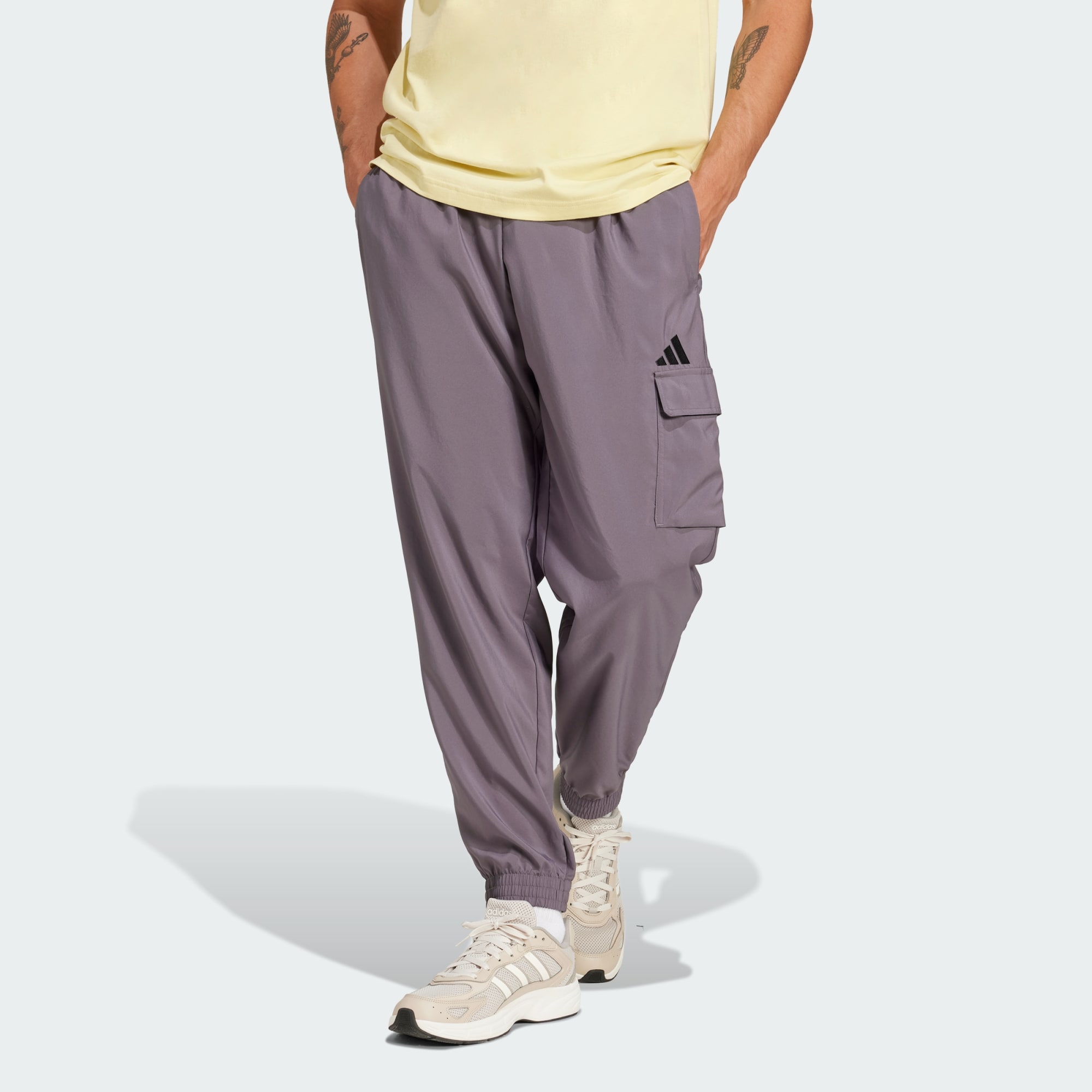 Adidas Men Essentials Small Logo Cargo Pants Multi