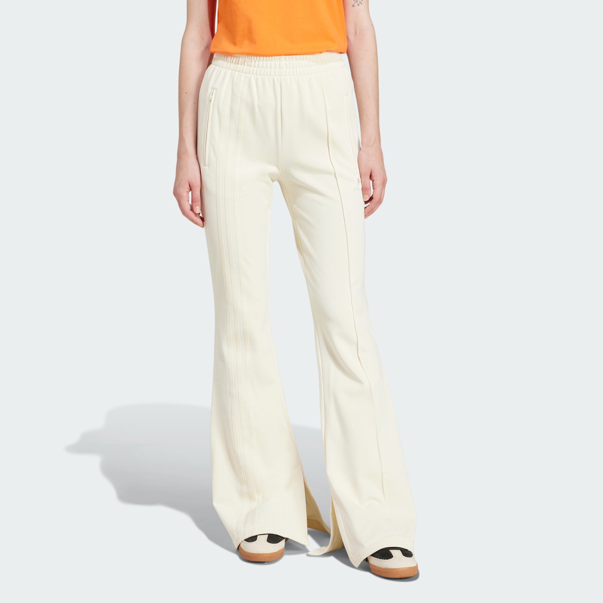 Adidas Originals Women 3 Stripes Flared Firebird Track Pants Black