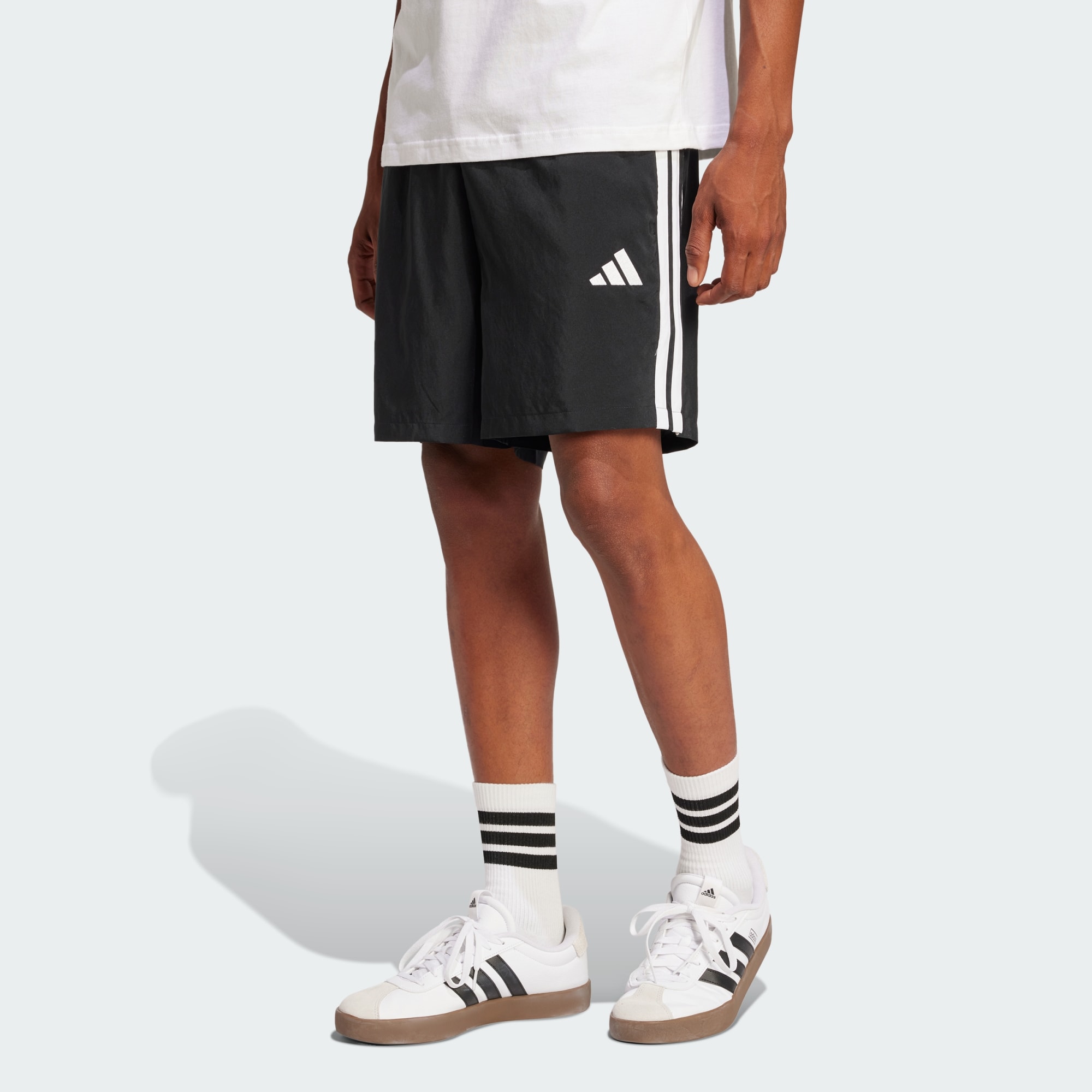 Adidas Men Essentials 3 Stripes Chelsea Shorts Grey