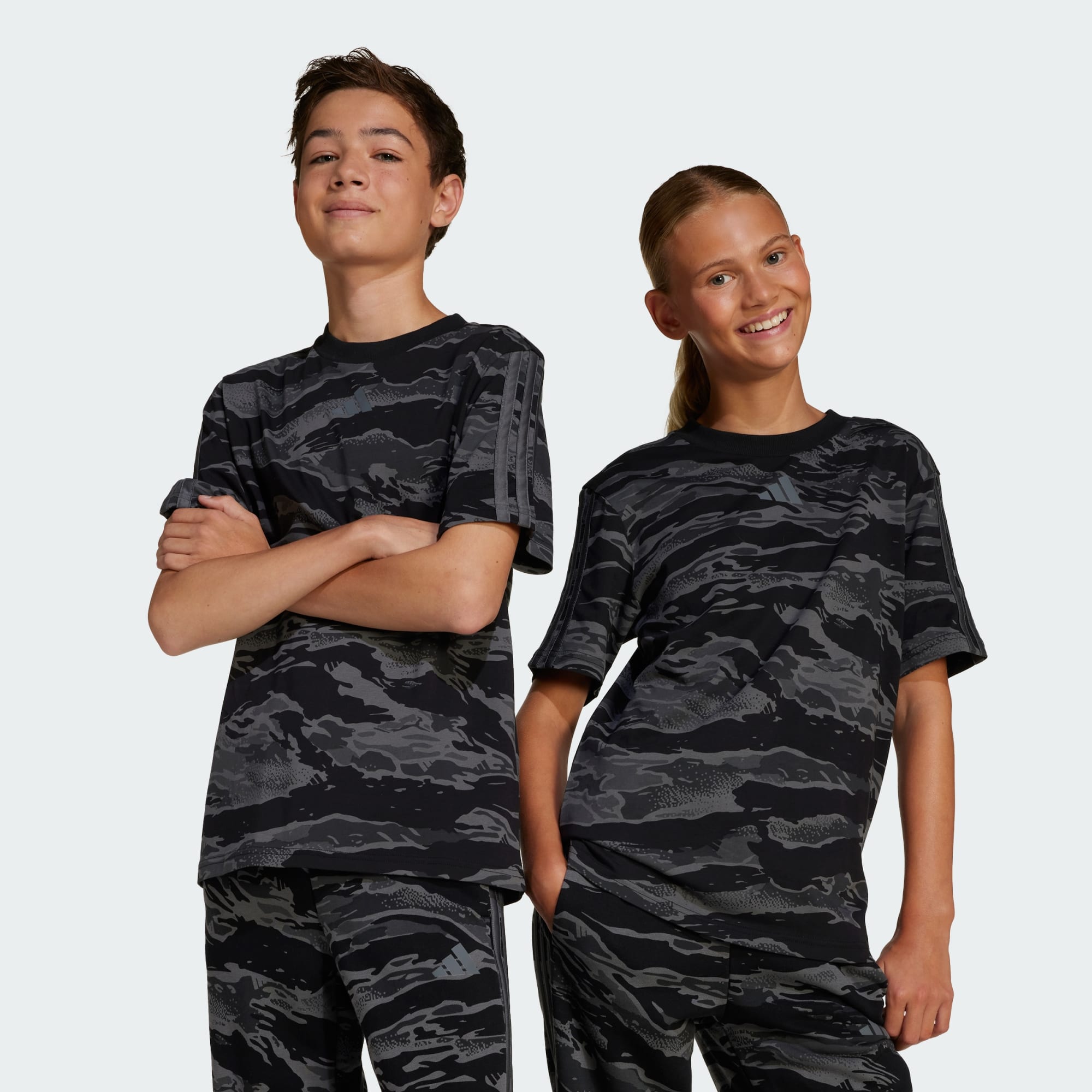 Adidas Kids Seasonal Essentials Camo Tee Kids Black