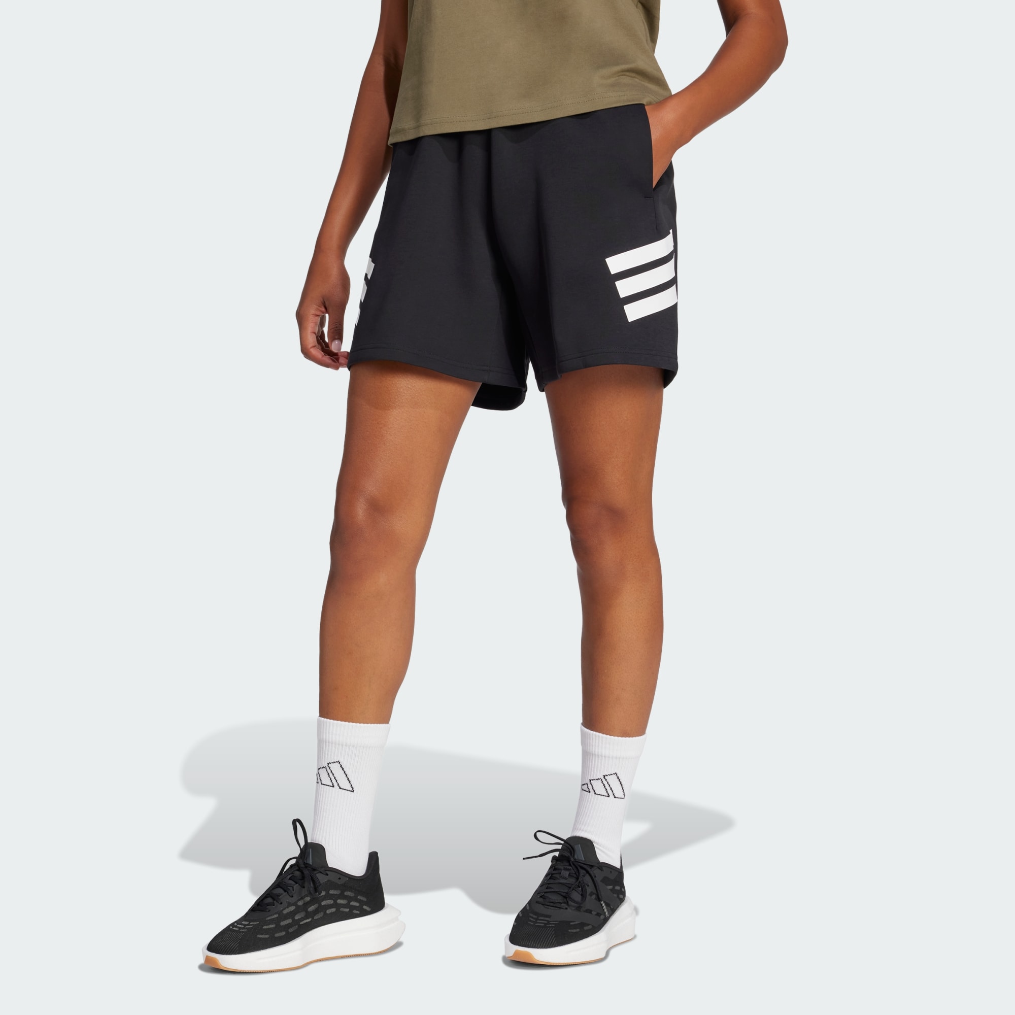 Adidas Women Future Icons 3 Stripes Shorts Pink