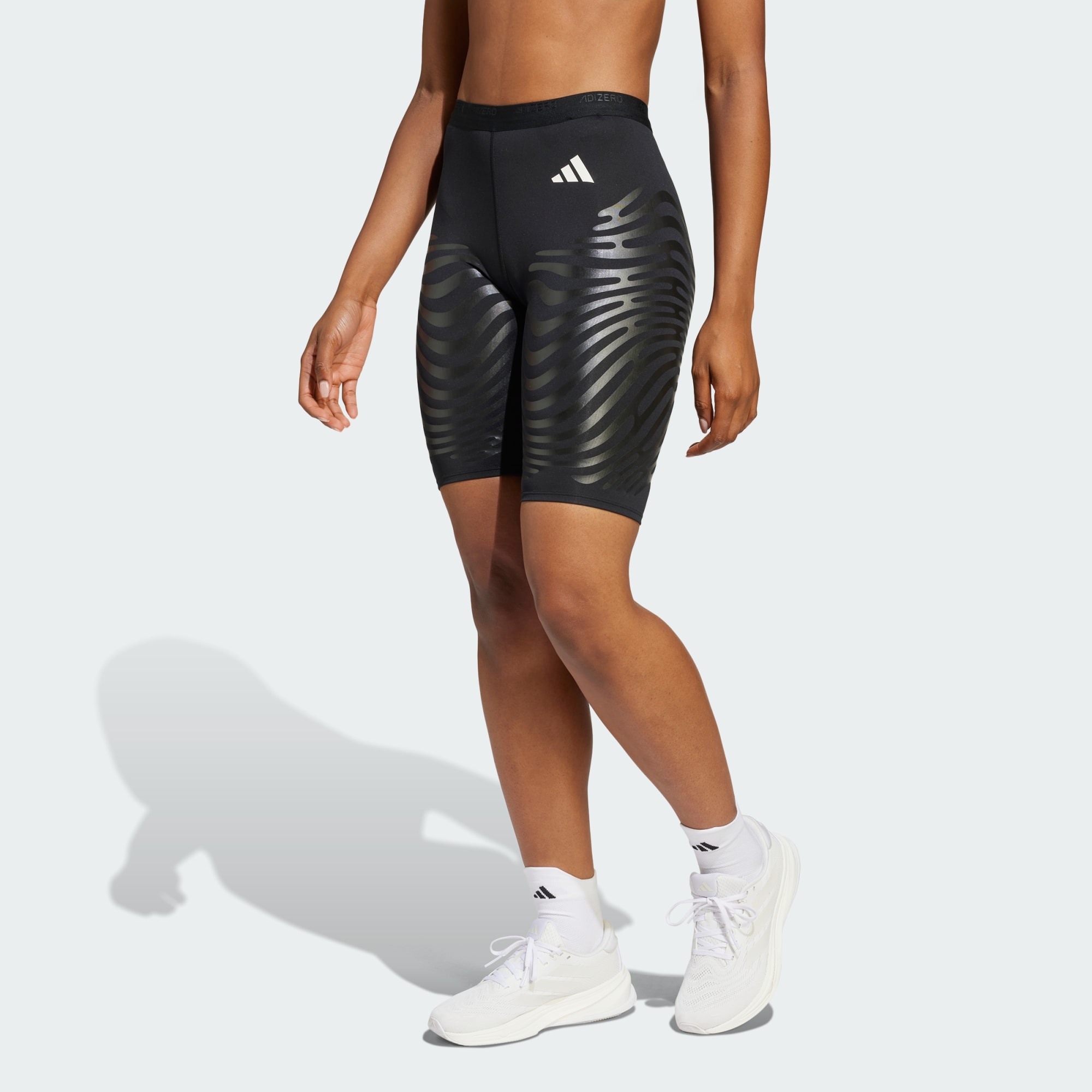 Adidas Women Adizero Control Running Short Leggings Red