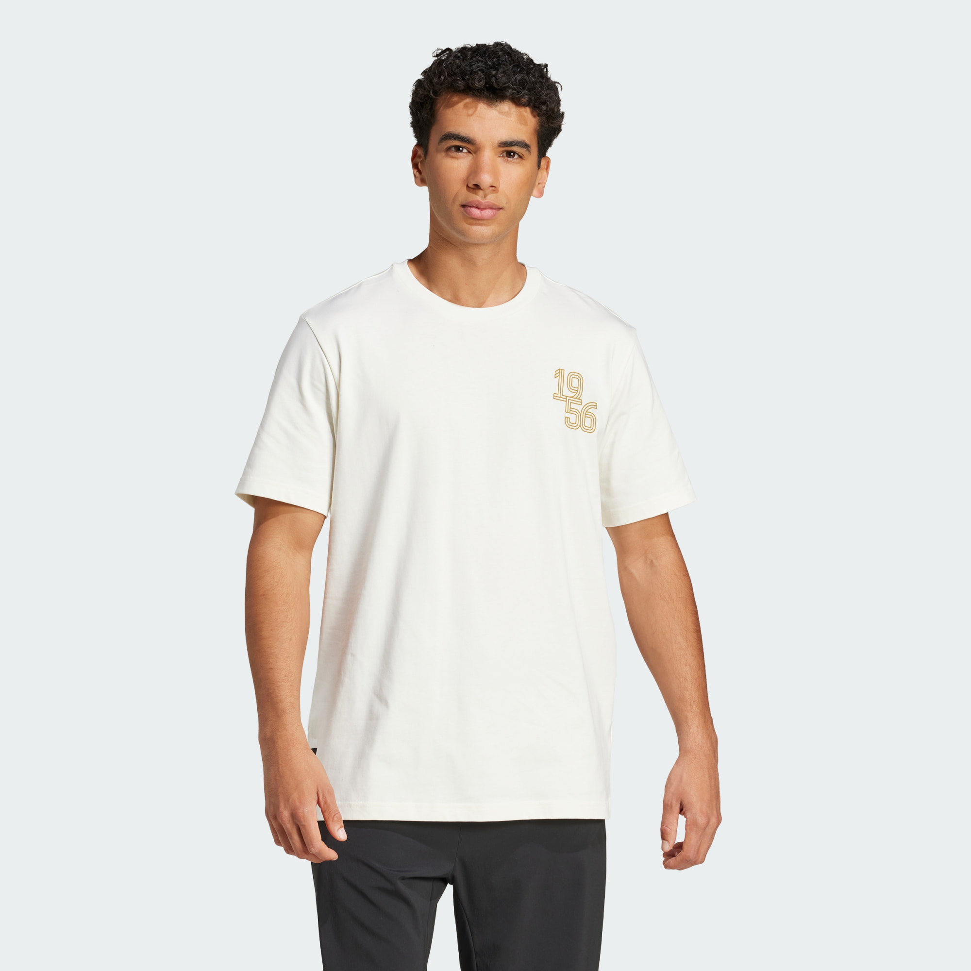 Adidas Men's Black Real Madrid Heavy Cotton Tee Large