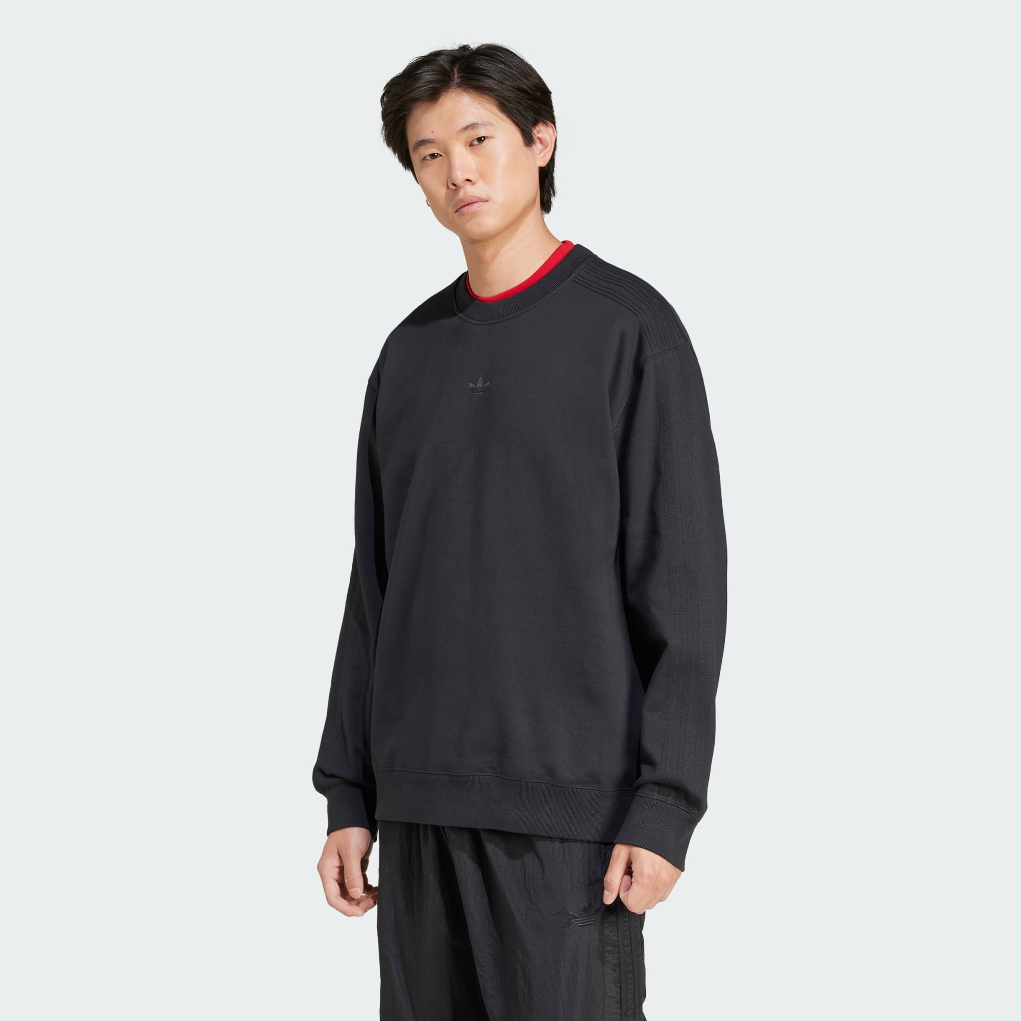 Adidas Originals Men Premium Essentials Crew Sweatshirt Black