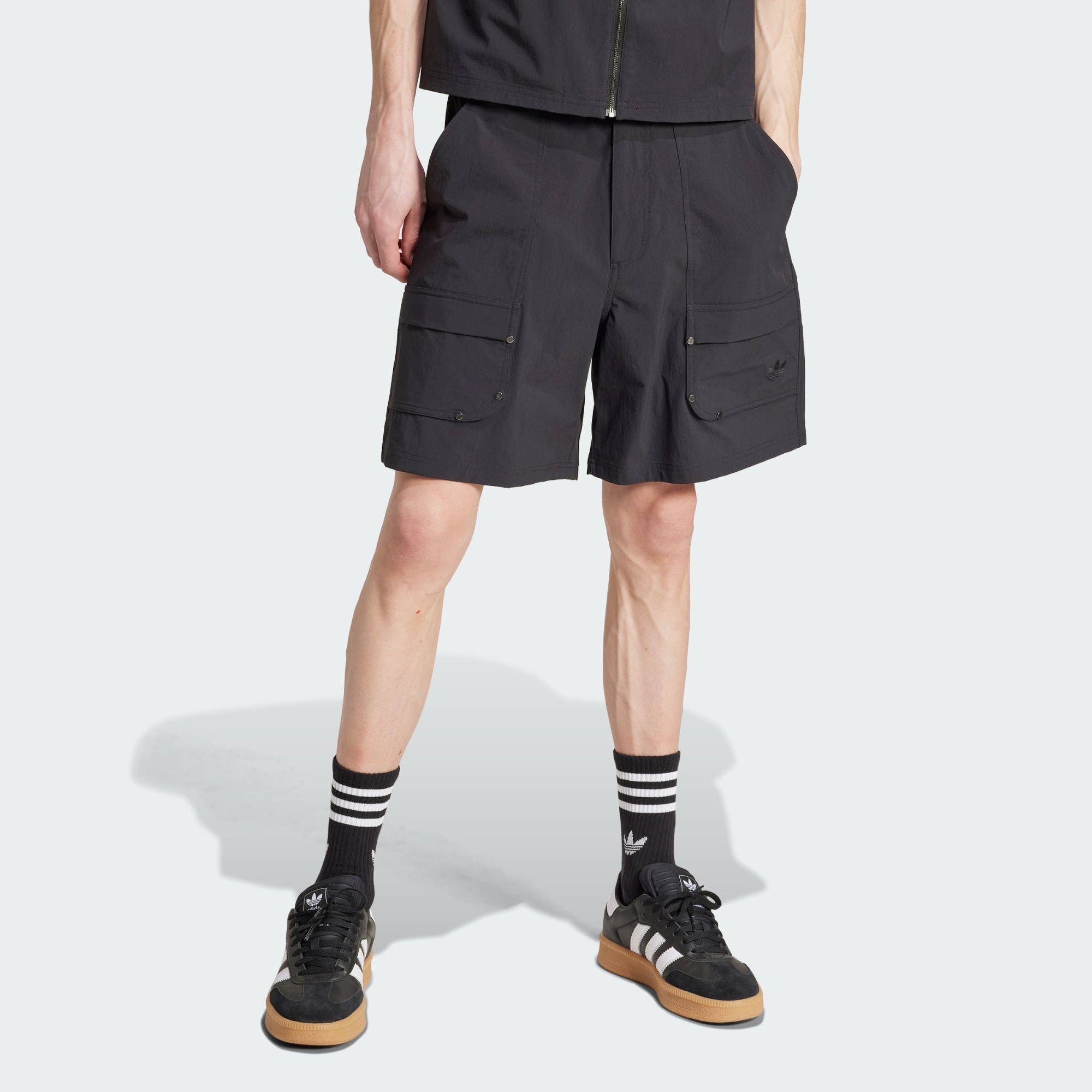 Adidas Originals Men's Black Premium Essentials Utility Cargo Shorts Xxl