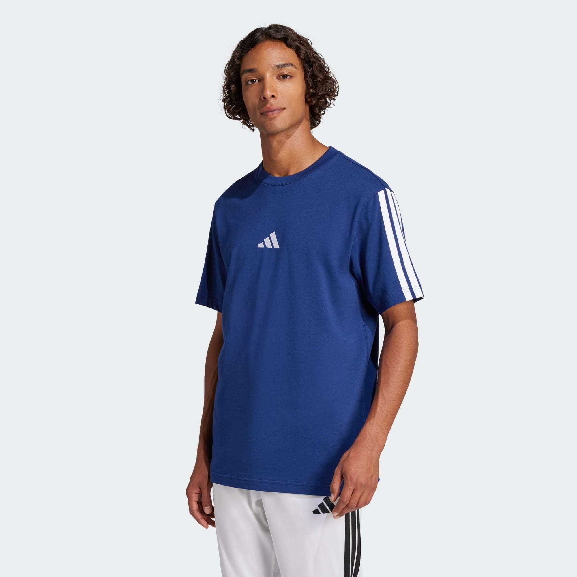 Adidas Men Essentials 3 Stripes Single Jersey Tee Green