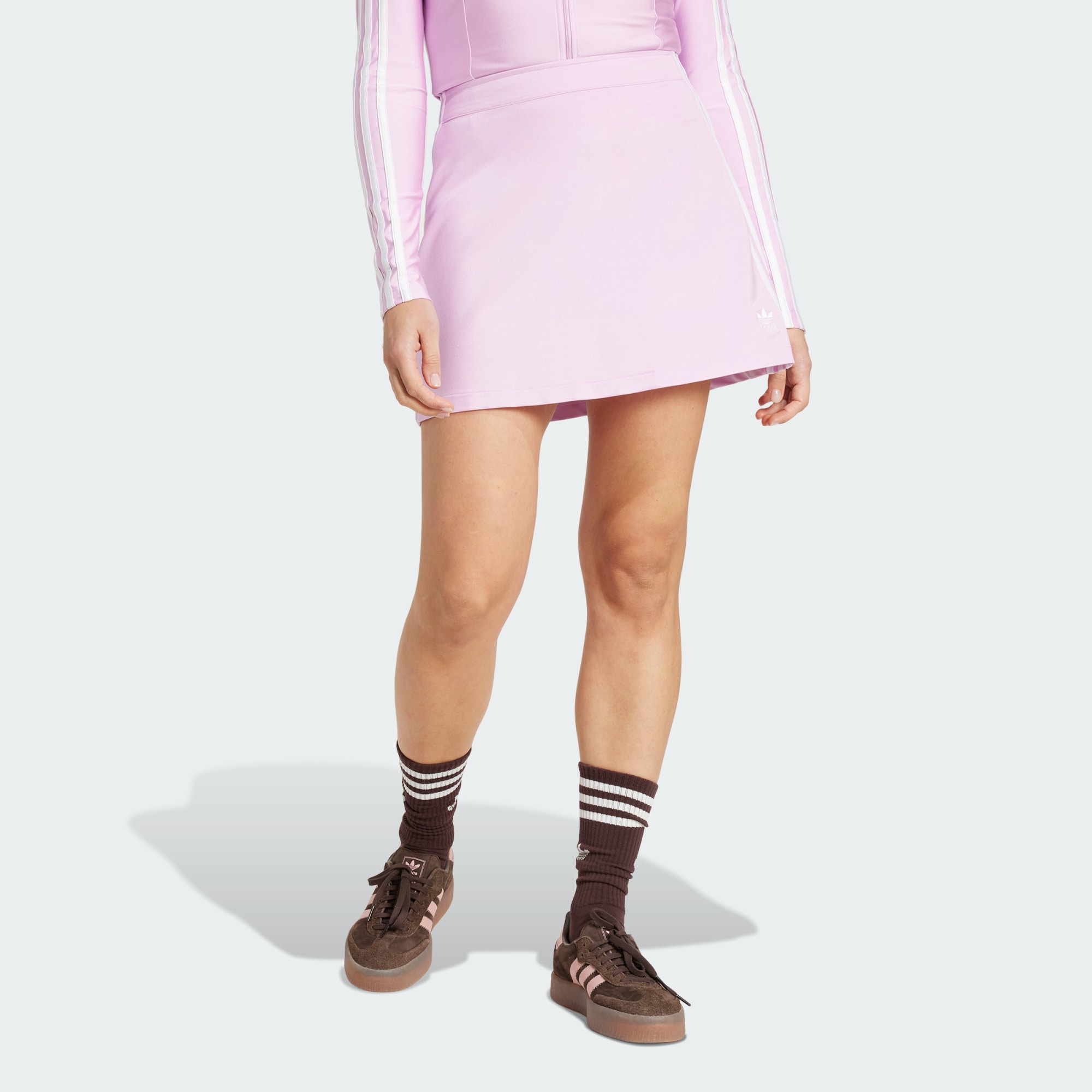 Adidas Originals Women Adicolor 3 Stripes Mini Skirt White
