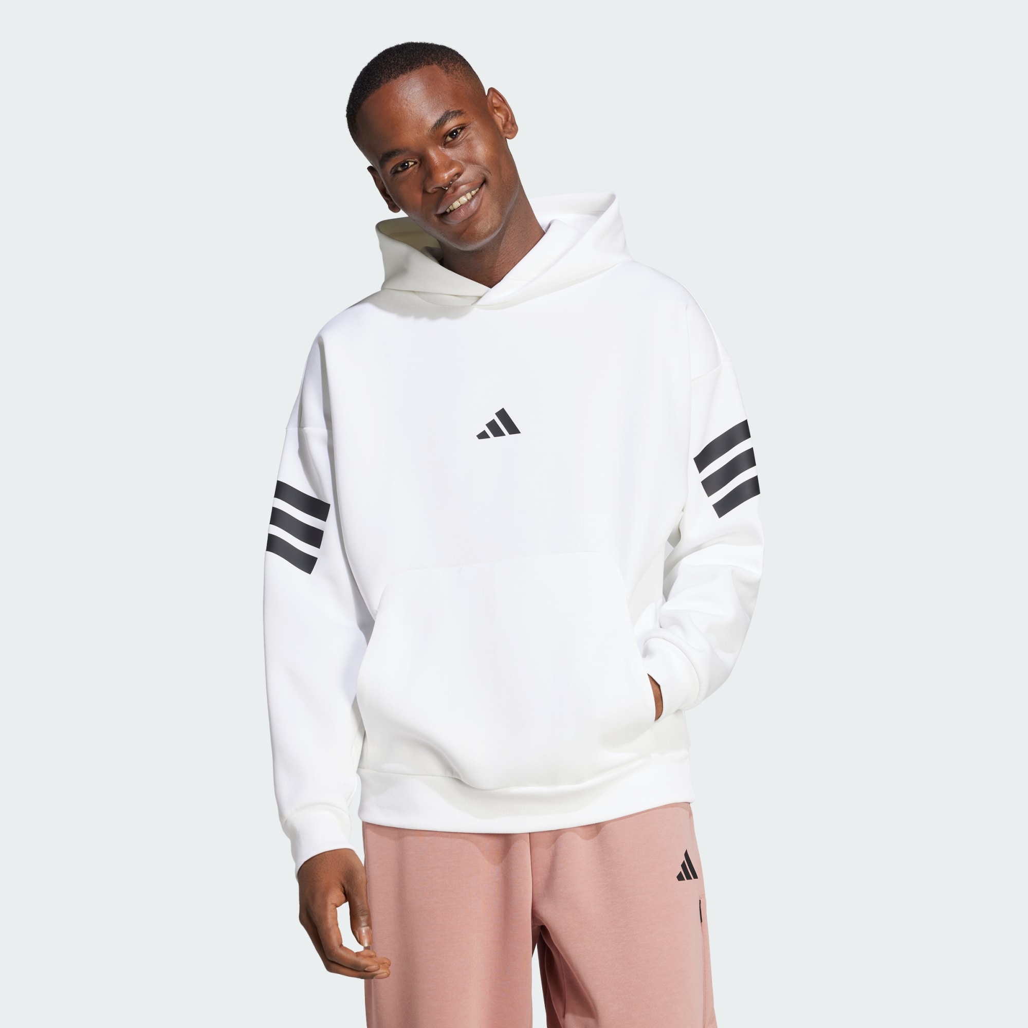 Adidas Men Future Icons 3 Stripes Hoodie Green