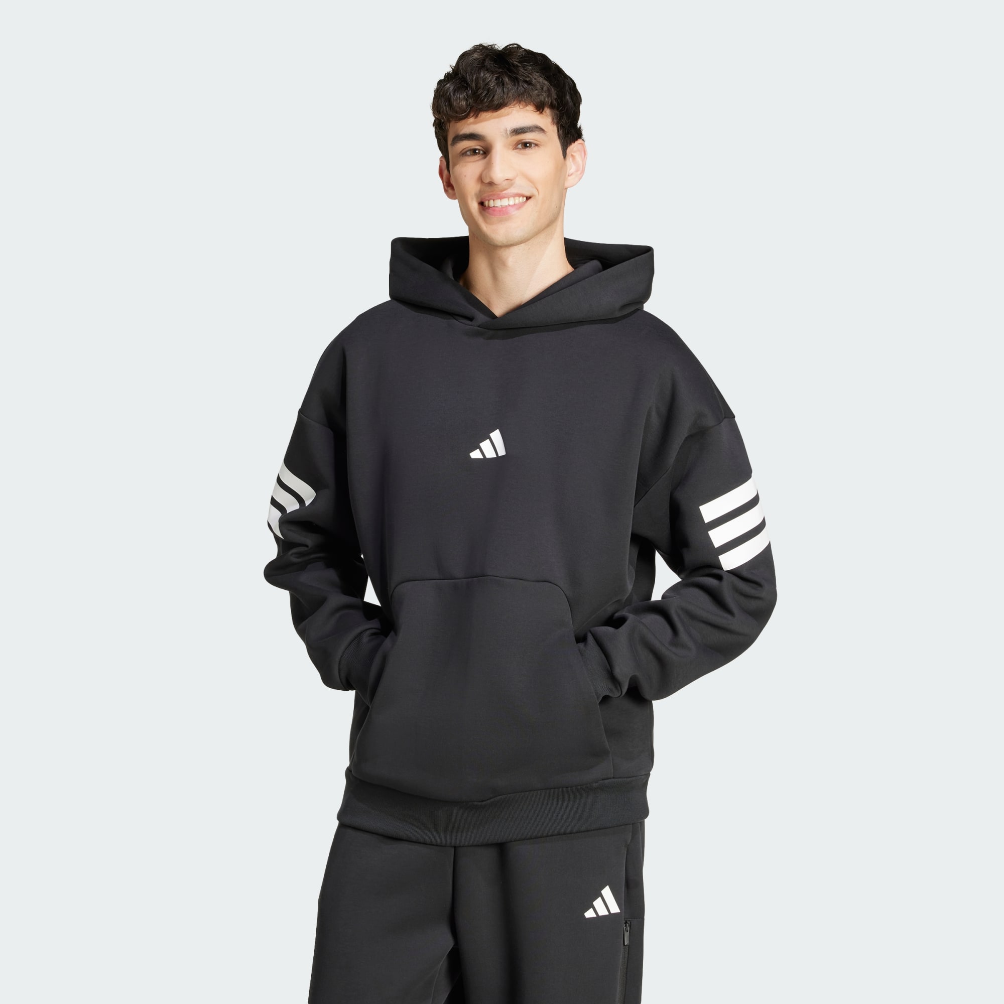 Adidas Men Future Icons 3 Stripes Hoodie Green