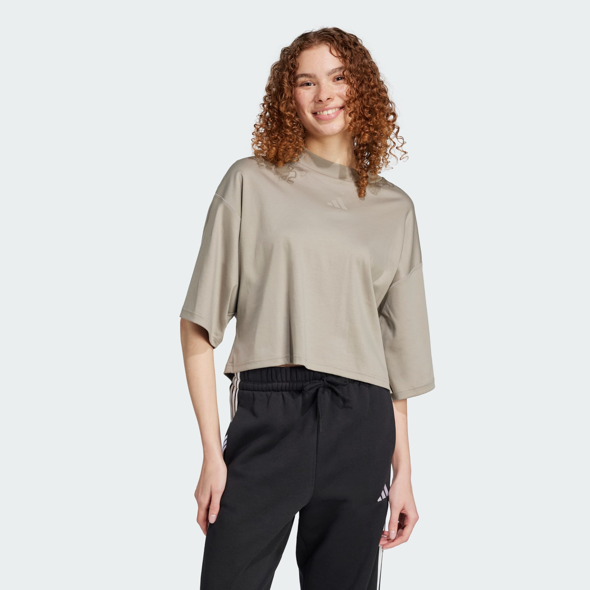 Adidas Women City Escape Loose Tee Beige