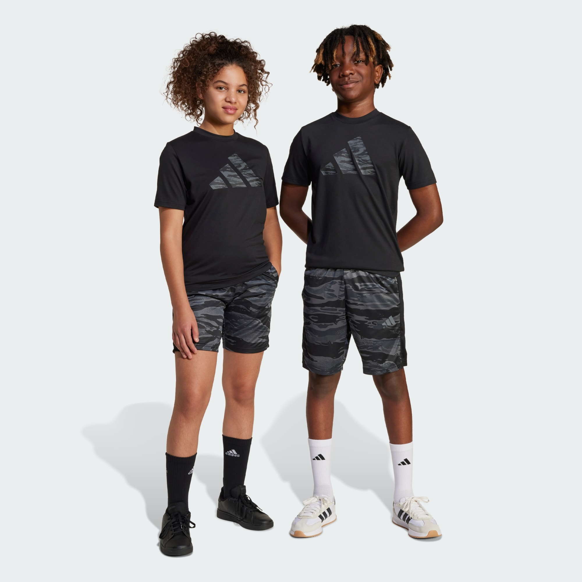 Adidas Kids Train Essentials Camo Print Shorts Kids Black