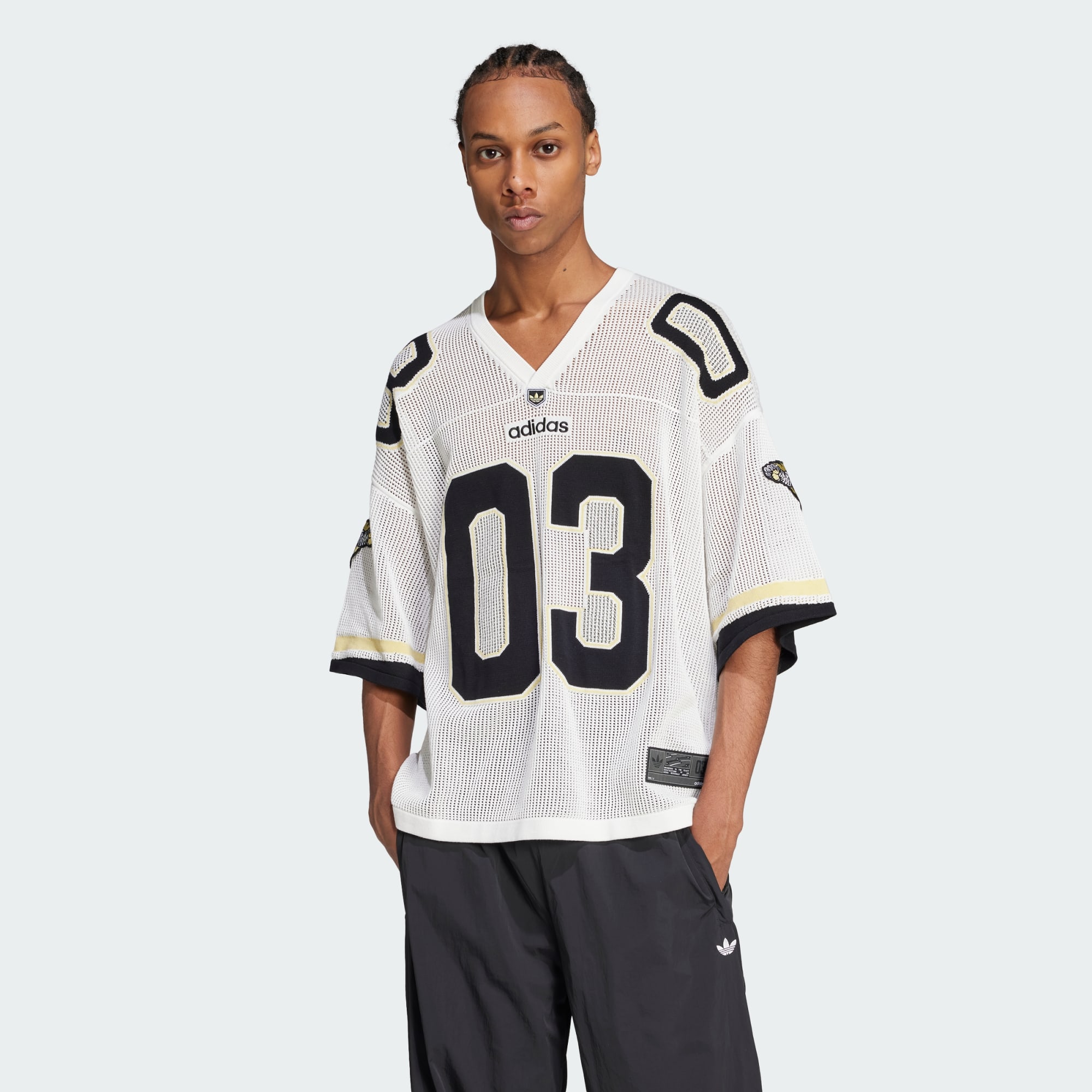 Adidas Originals Men Adilenium Season 3 Knit Football Jersey White