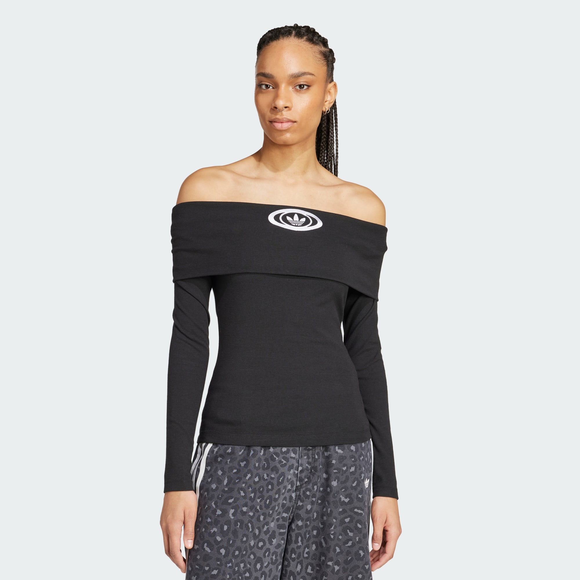 Adidas Originals Women Off Shoulder Top Black