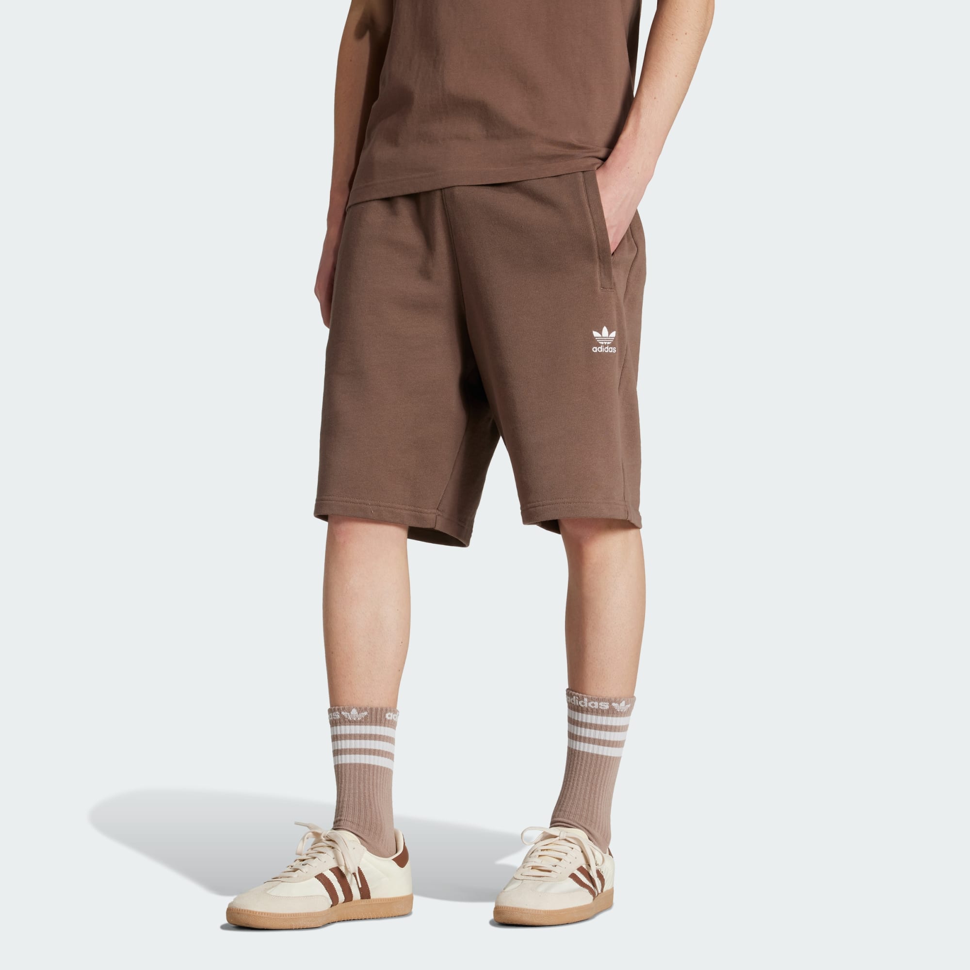 Adidas Originals Men Essential Regular Shorts Brown