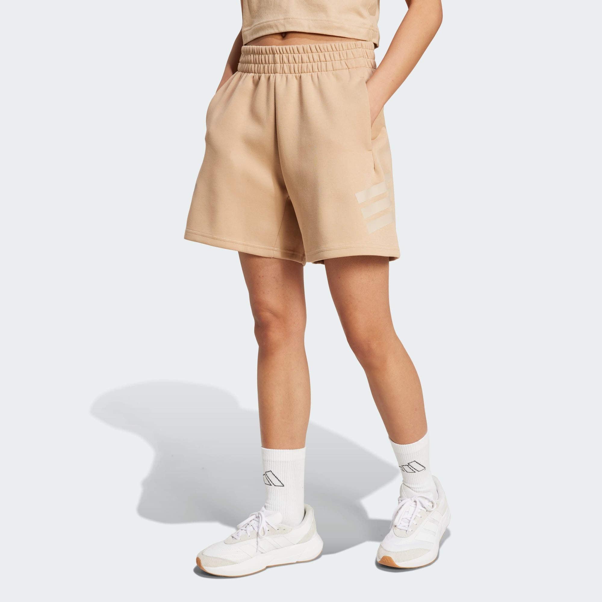Adidas Women Future Icons 3 Stripes Shorts Pink