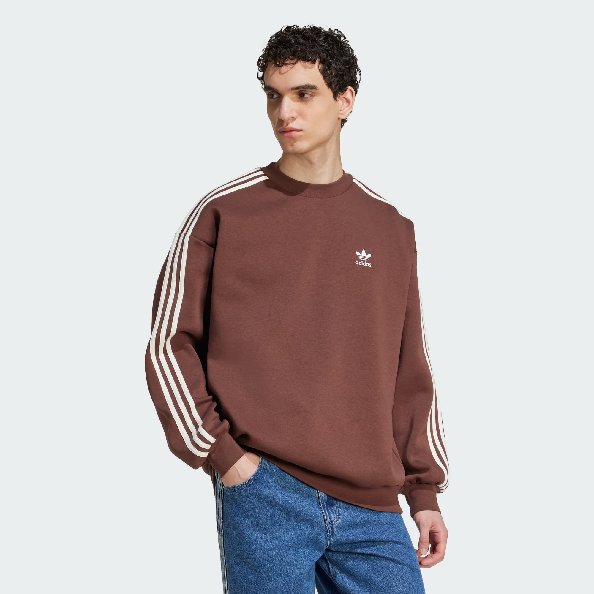 adidas Originals Men Adicolor Oversized Crew Sweatshirt Mens