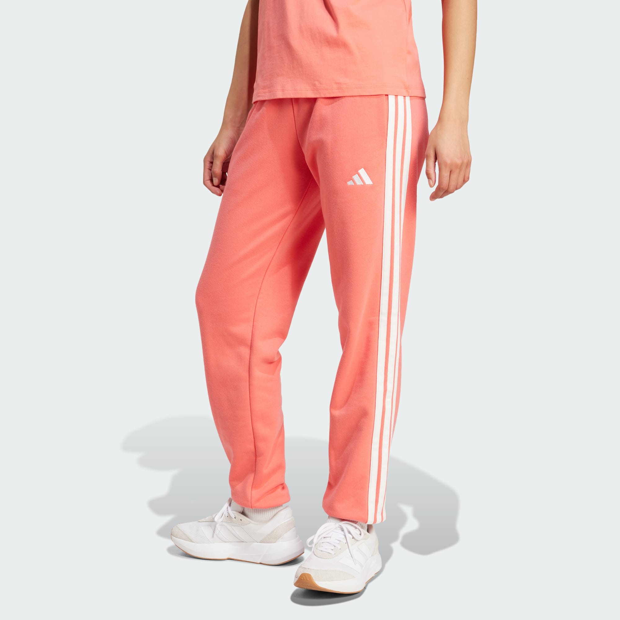 Adidas Women Essentials 3 Stripes French Terry Cuffed Pants Black