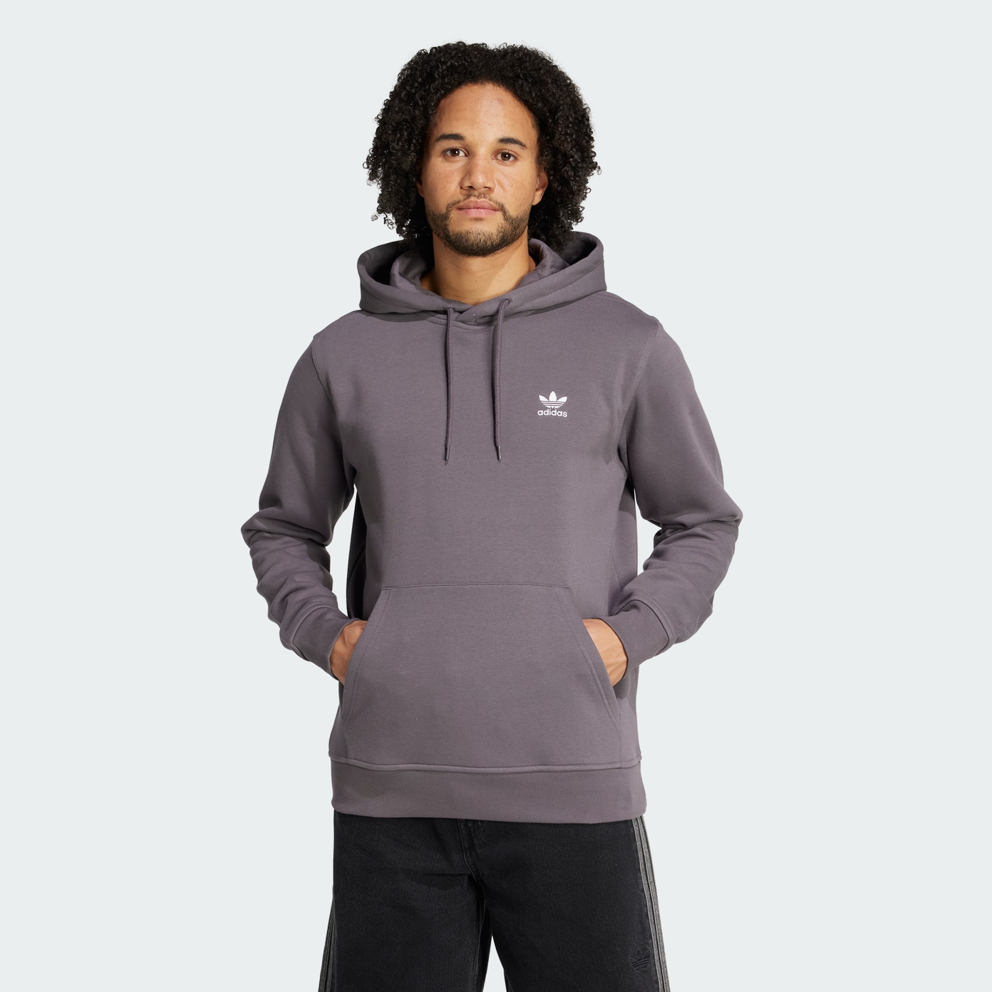 Adidas Originals Men Trefoil Essentials Hoodie Black