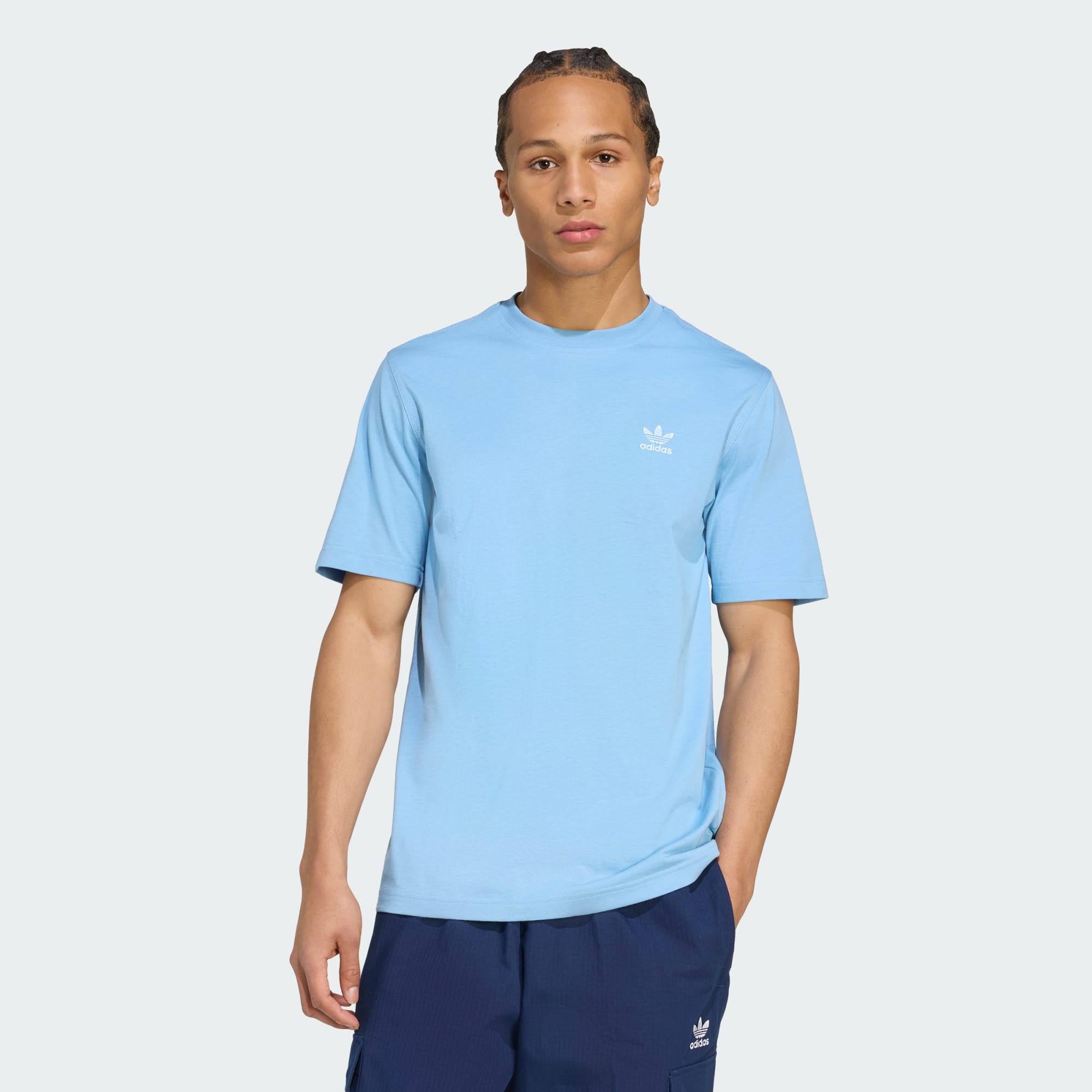 Adidas Originals Men Trefoil Essentials Tee Grey