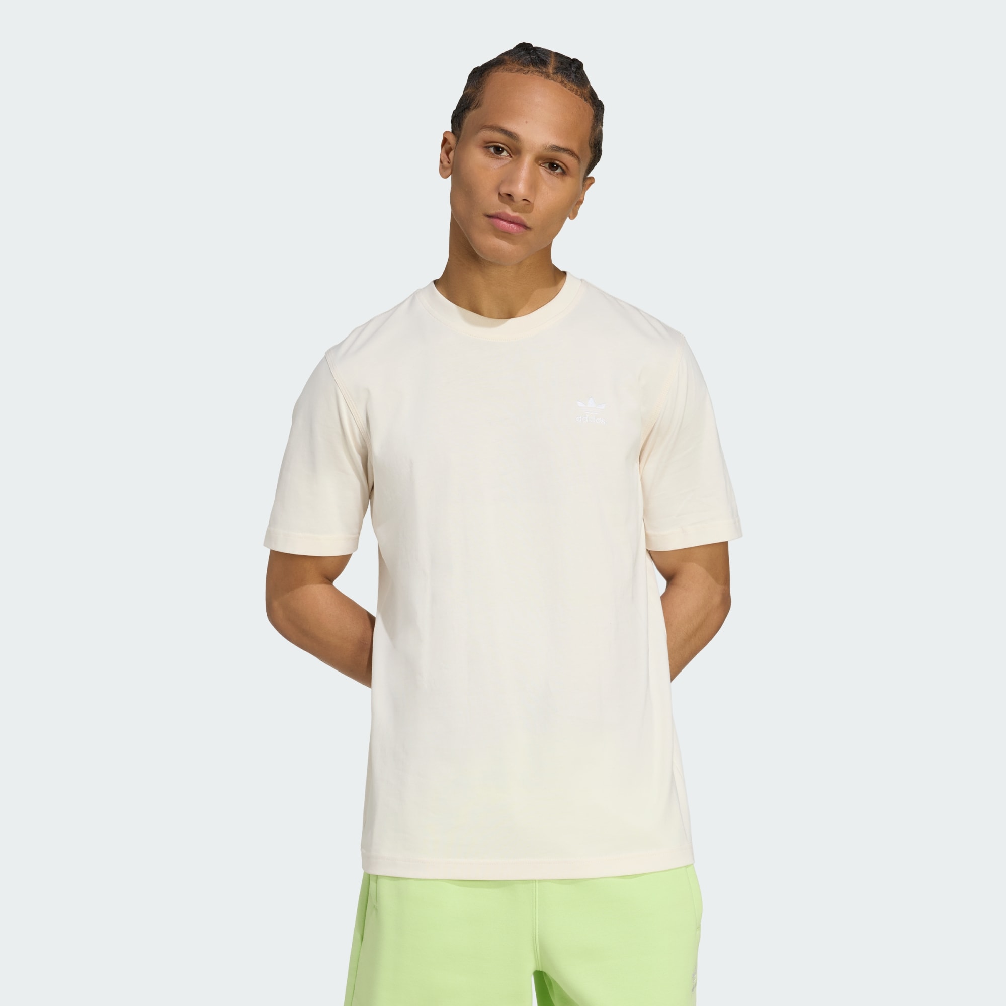 Adidas Originals Men Trefoil Essentials Tee Grey