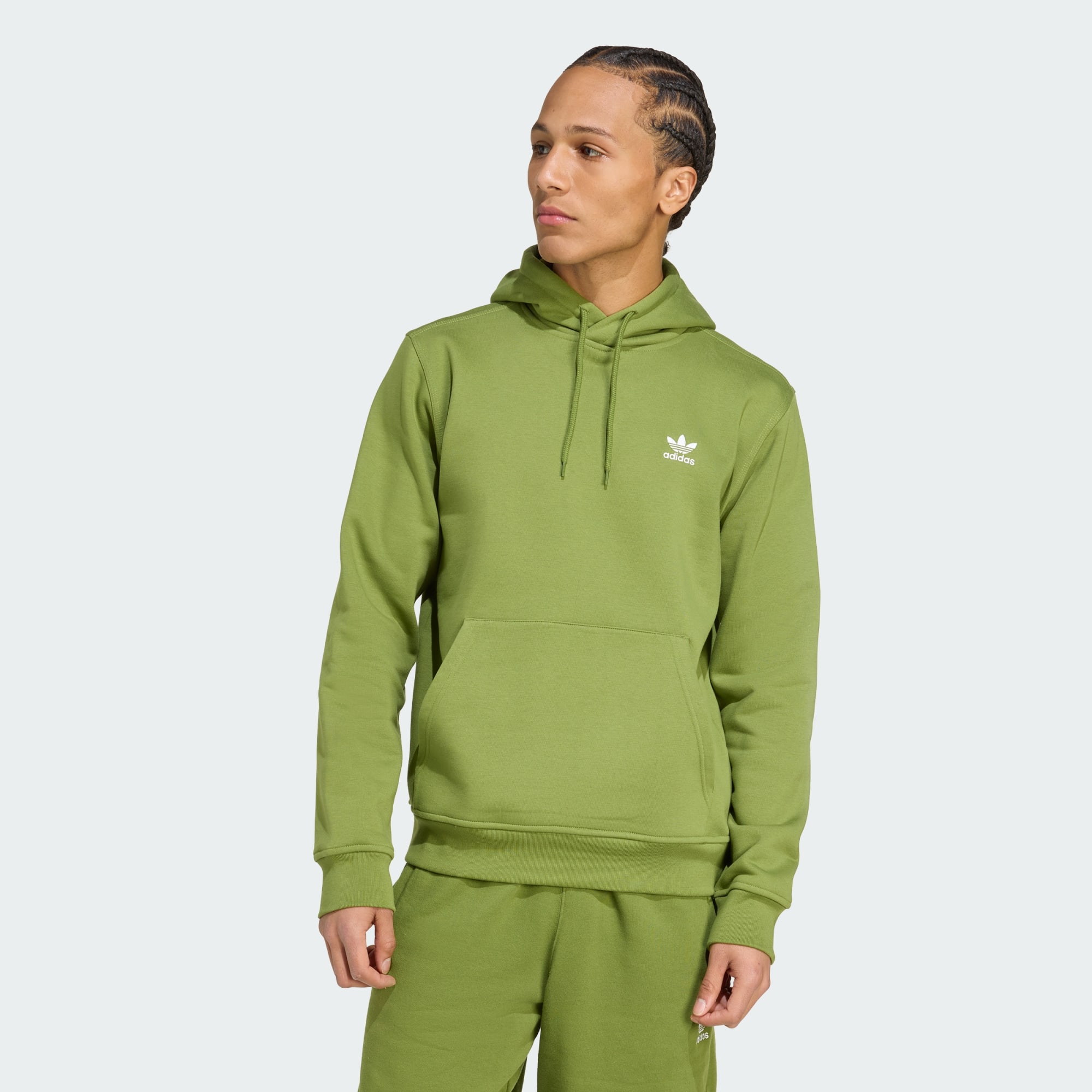 Adidas Originals Men Trefoil Essentials Hoodie Black