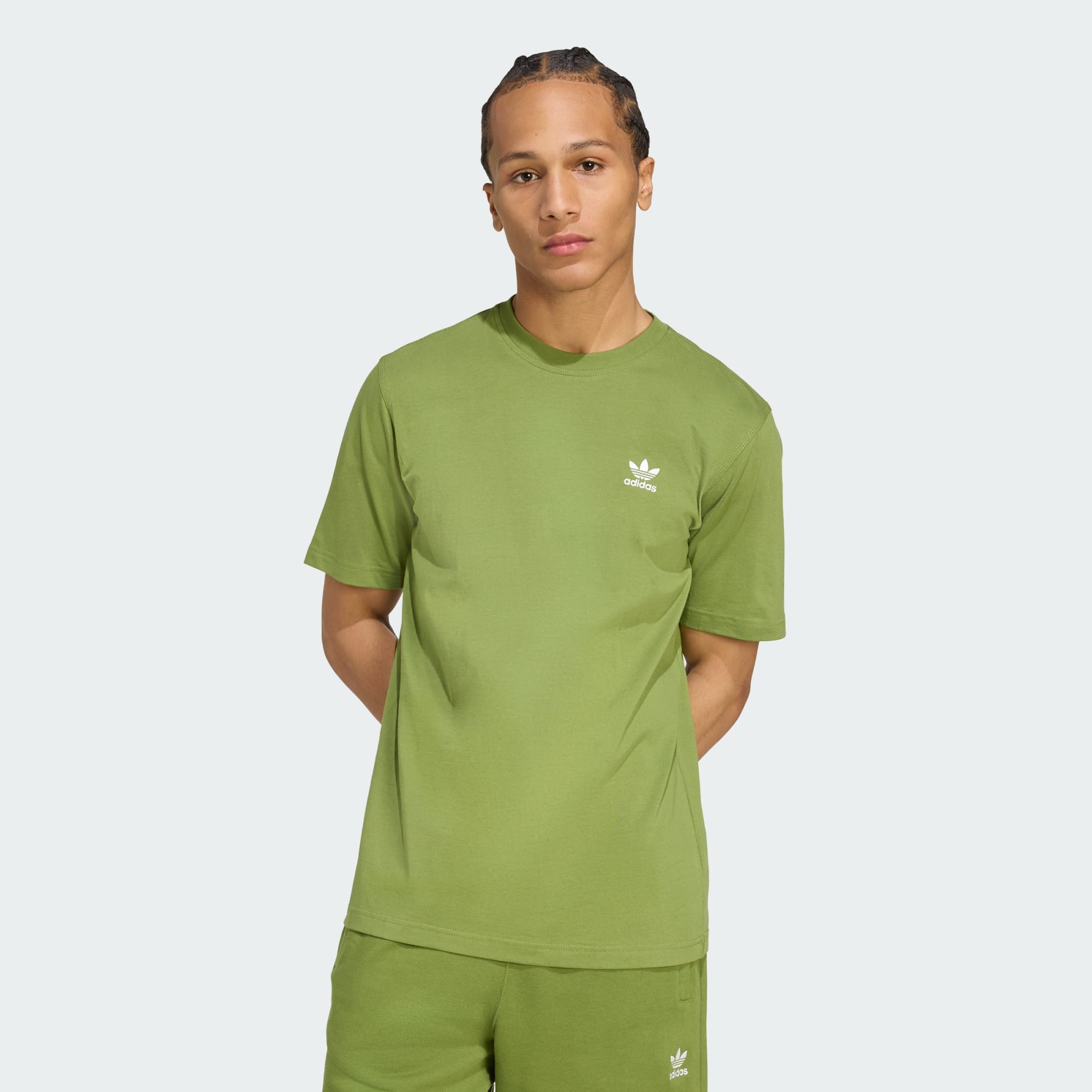 Adidas Originals Men Trefoil Essentials Tee Grey