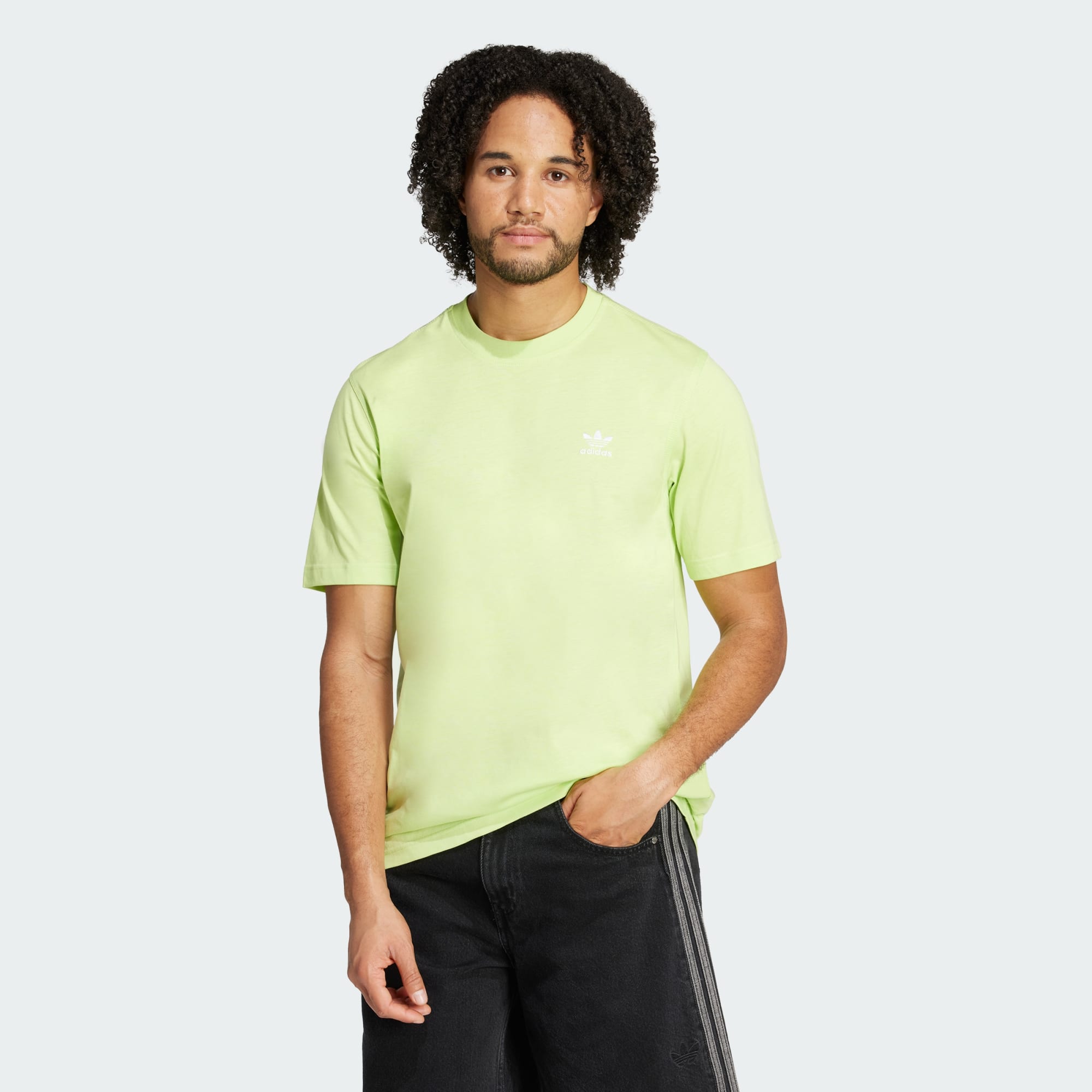 Adidas Originals Men Trefoil Essentials Tee Grey