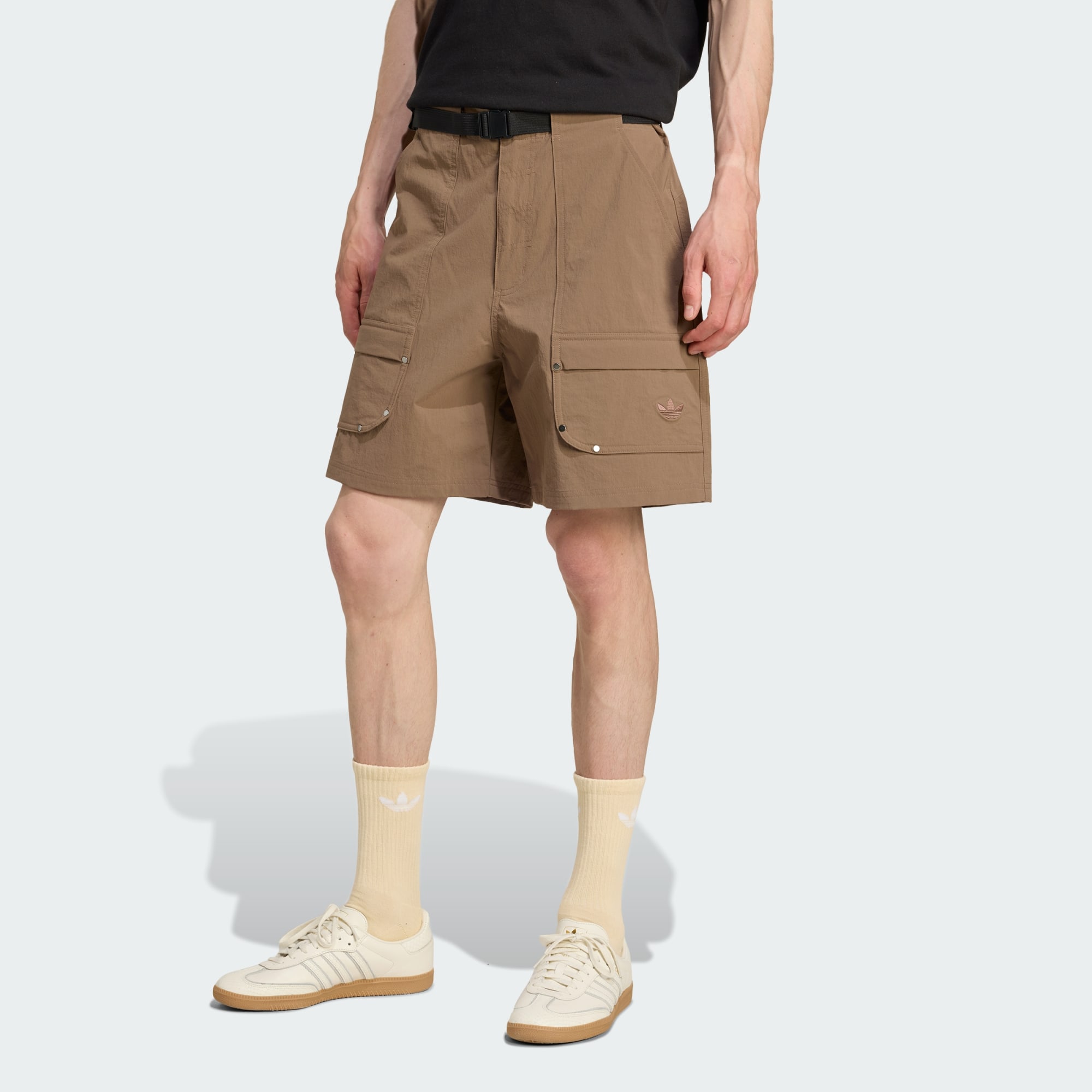 Adidas Originals Men Premium Essentials Utility Cargo Shorts Black