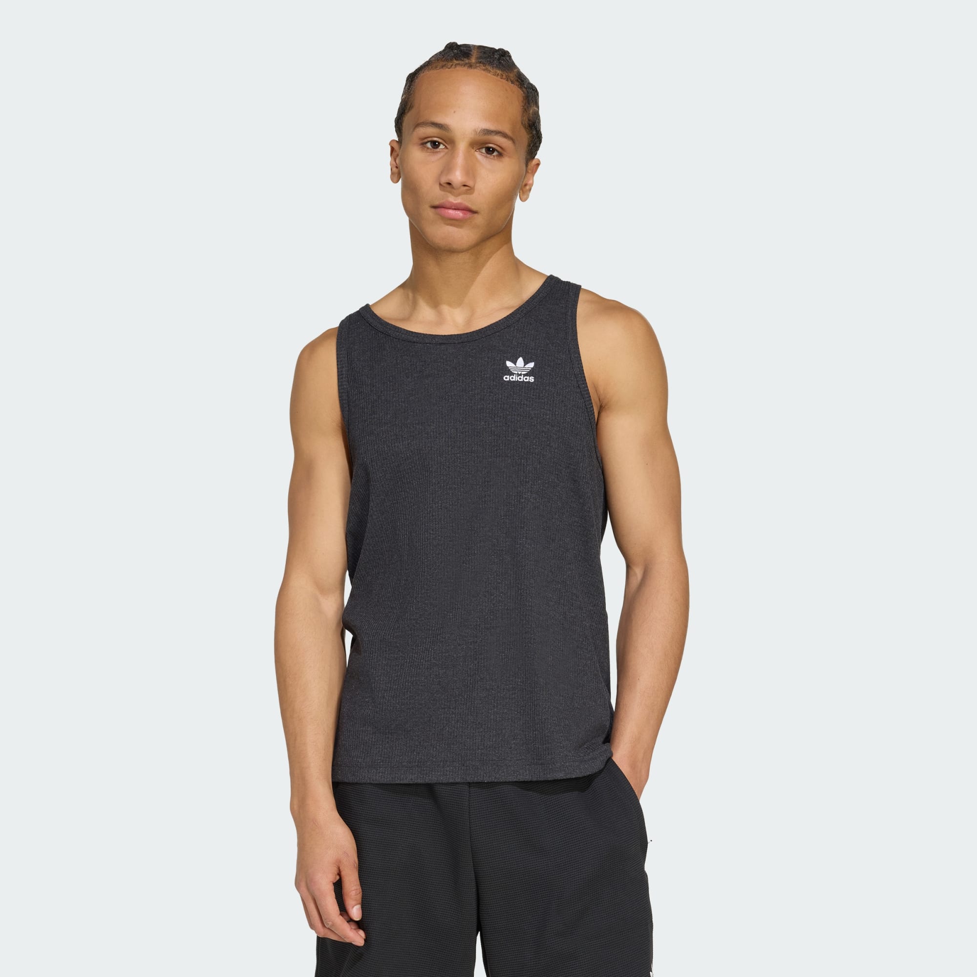 Adidas Originals Men Trefoil Essentials Tank Top Black
