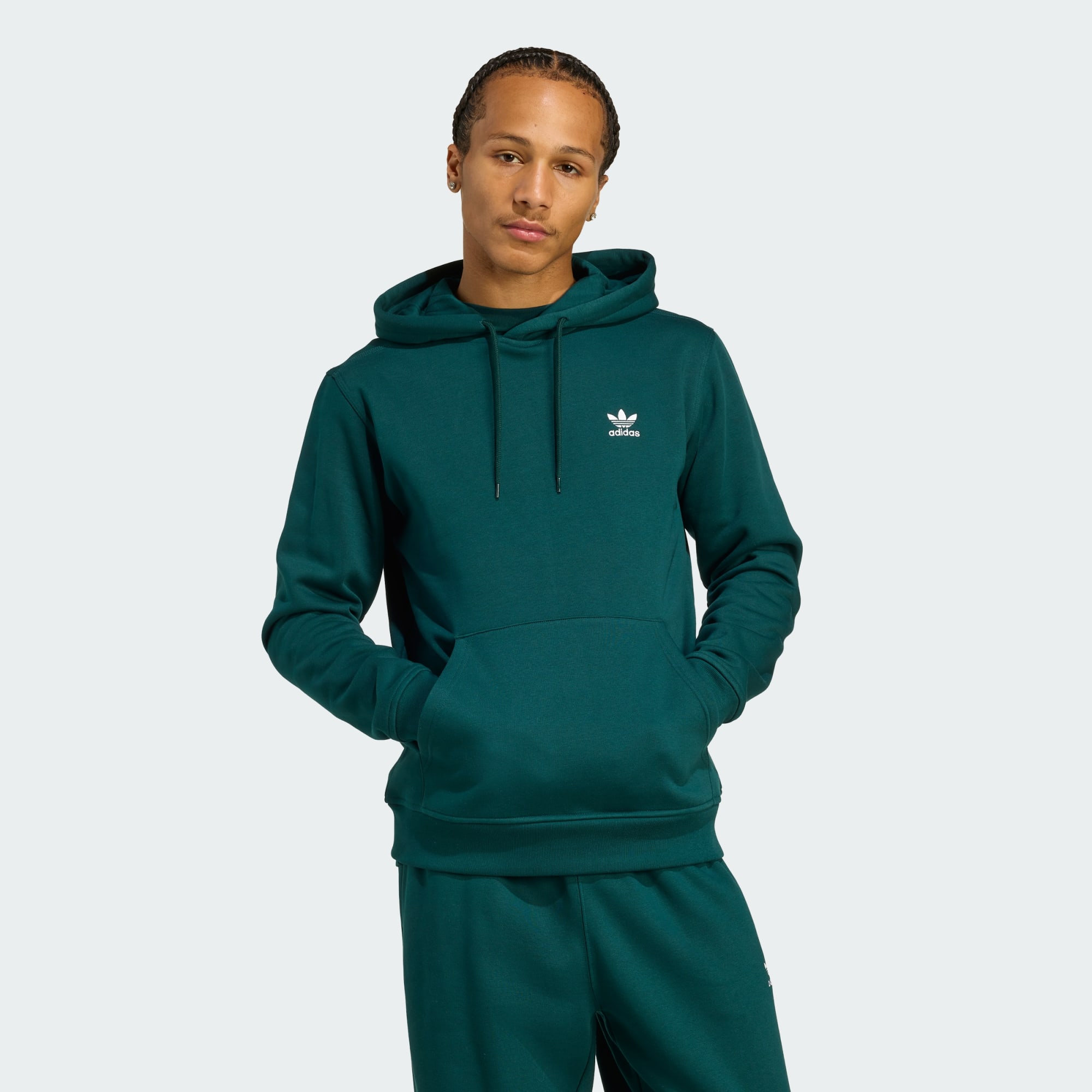 Adidas Originals Men Trefoil Essentials Hoodie Black
