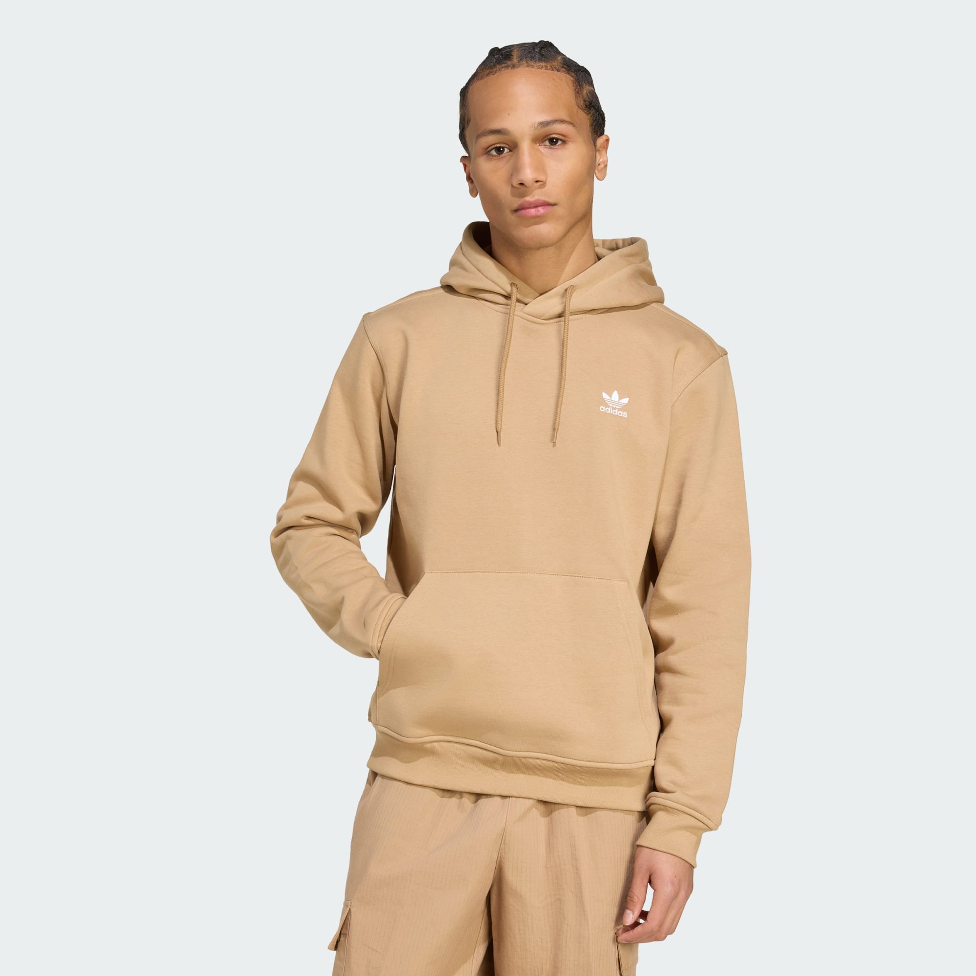 Adidas Originals Men Trefoil Essentials Hoodie Black