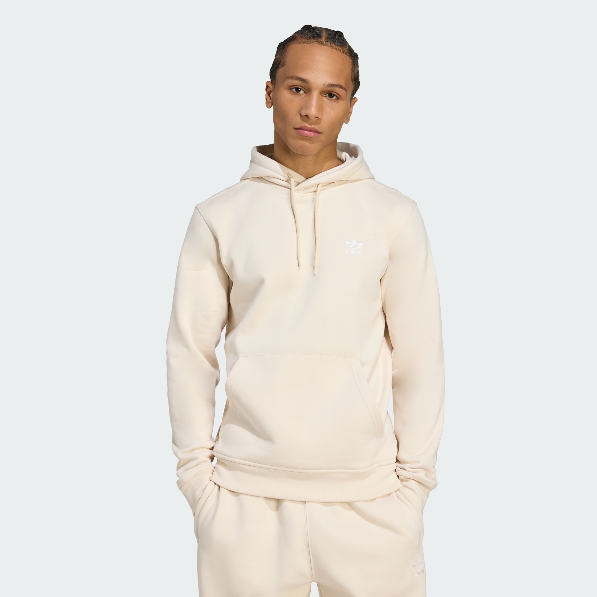 Adidas Originals Men Trefoil Essentials Hoodie Black