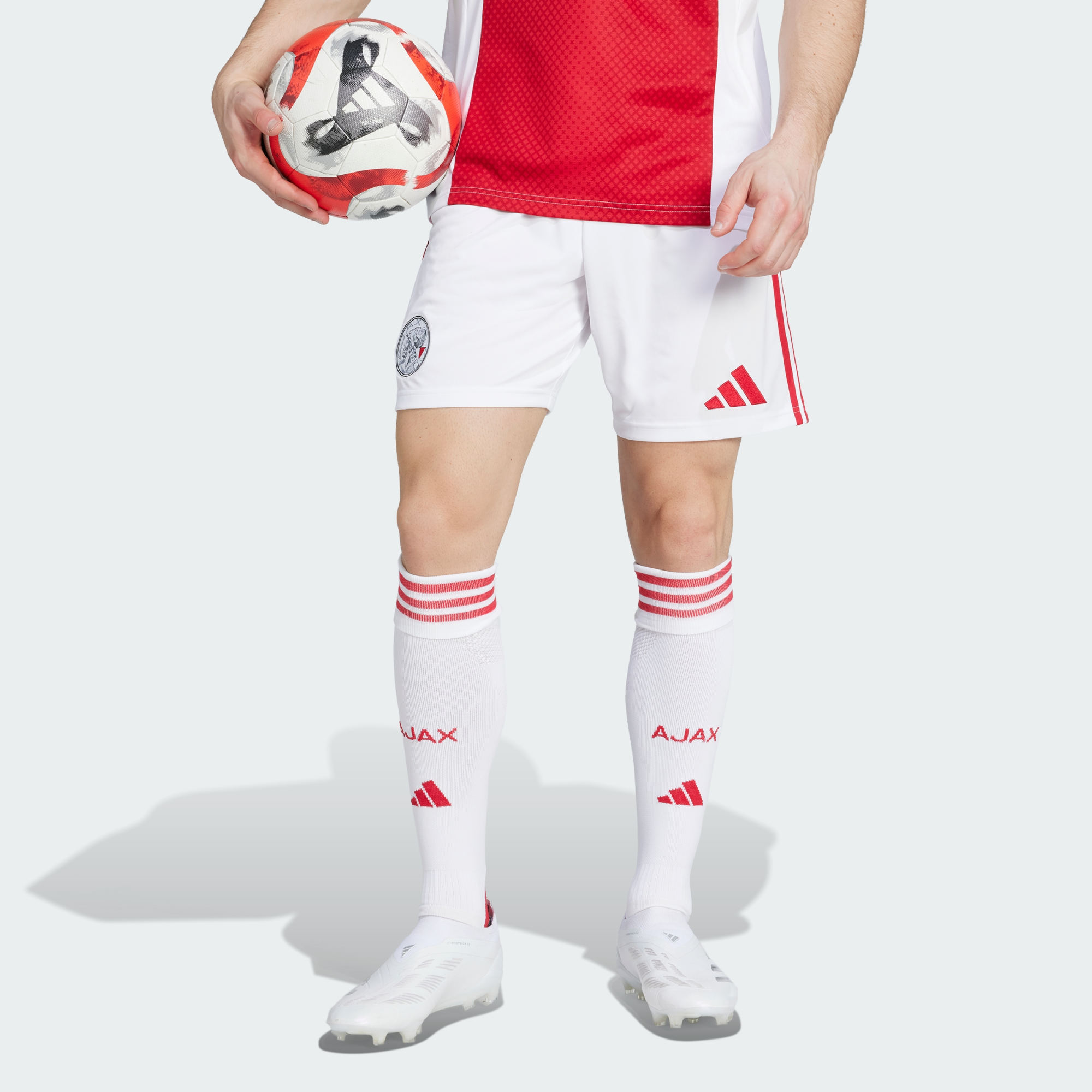 Adidas Men Ajax Amsterdam 25 26 Home Shorts White