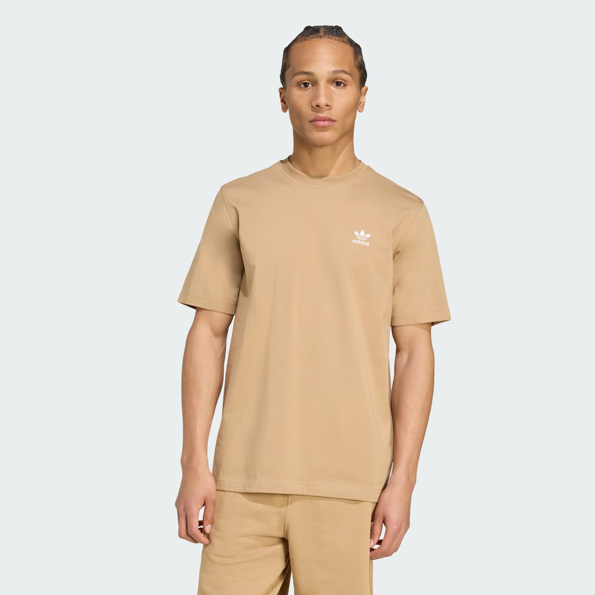 Adidas Originals Men Trefoil Essentials Tee Grey