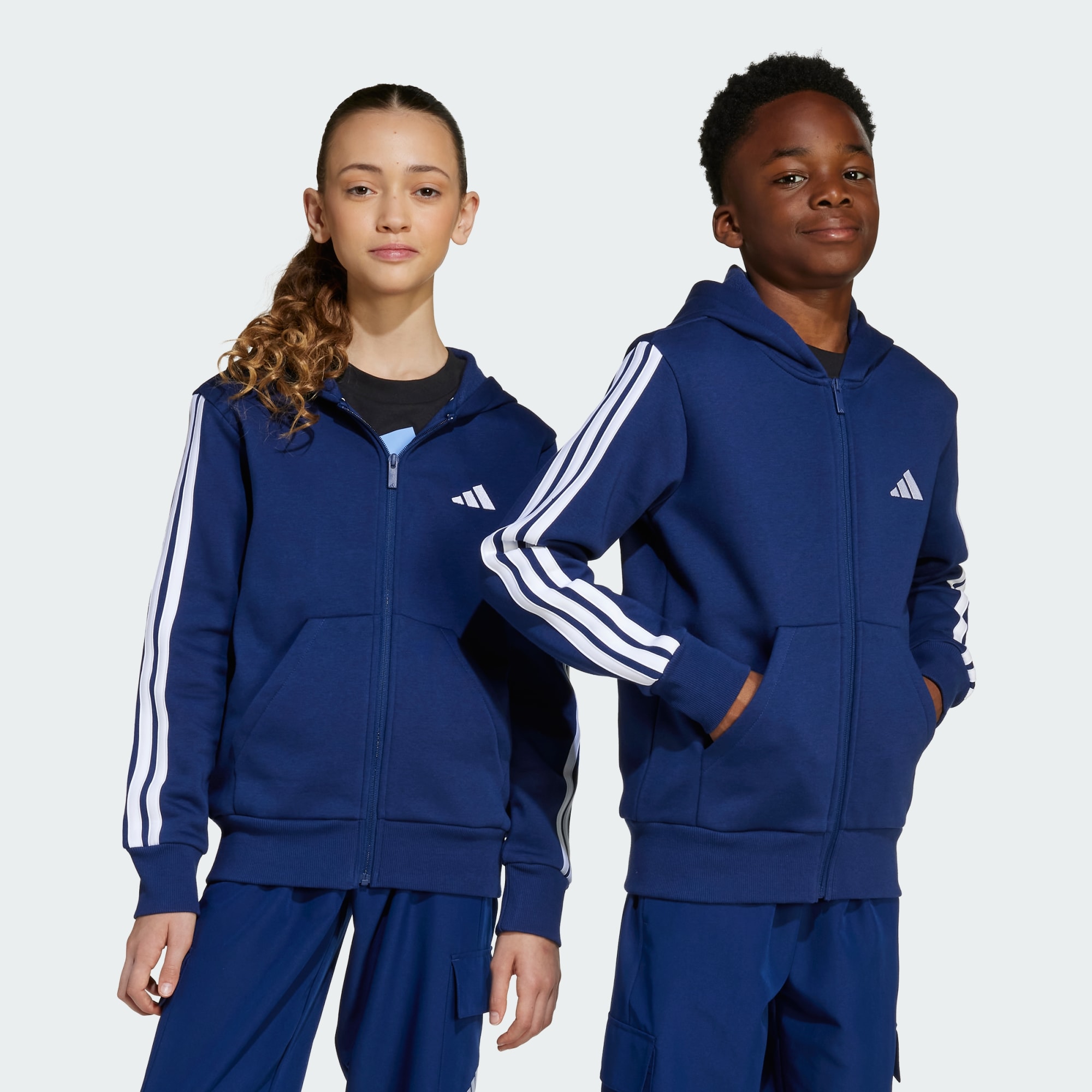 Adidas Kids Essentials Full Zip Hoodie Kids Grey