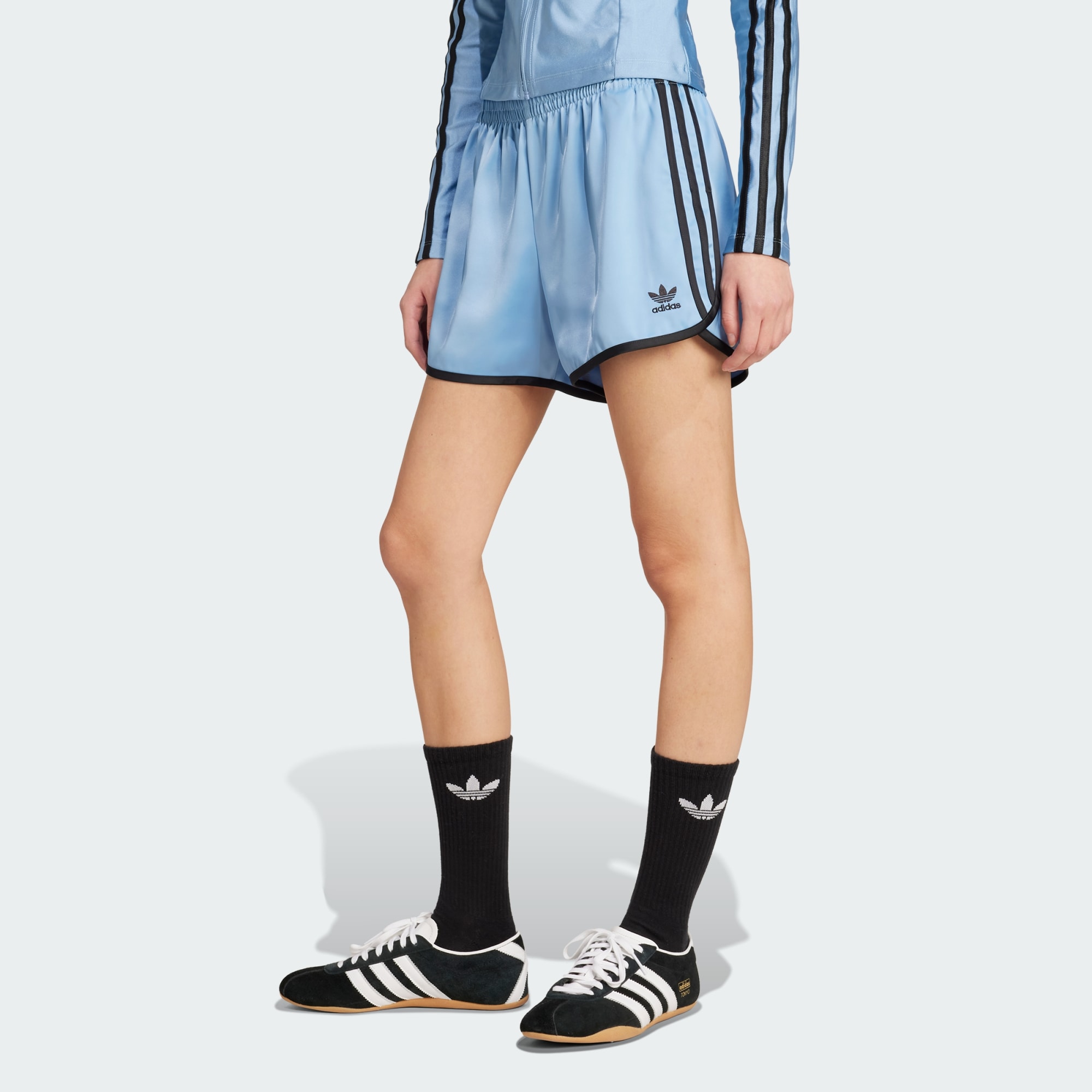 Adidas Originals Women Adicolor 3 Stripes Sprinter Shorts Black