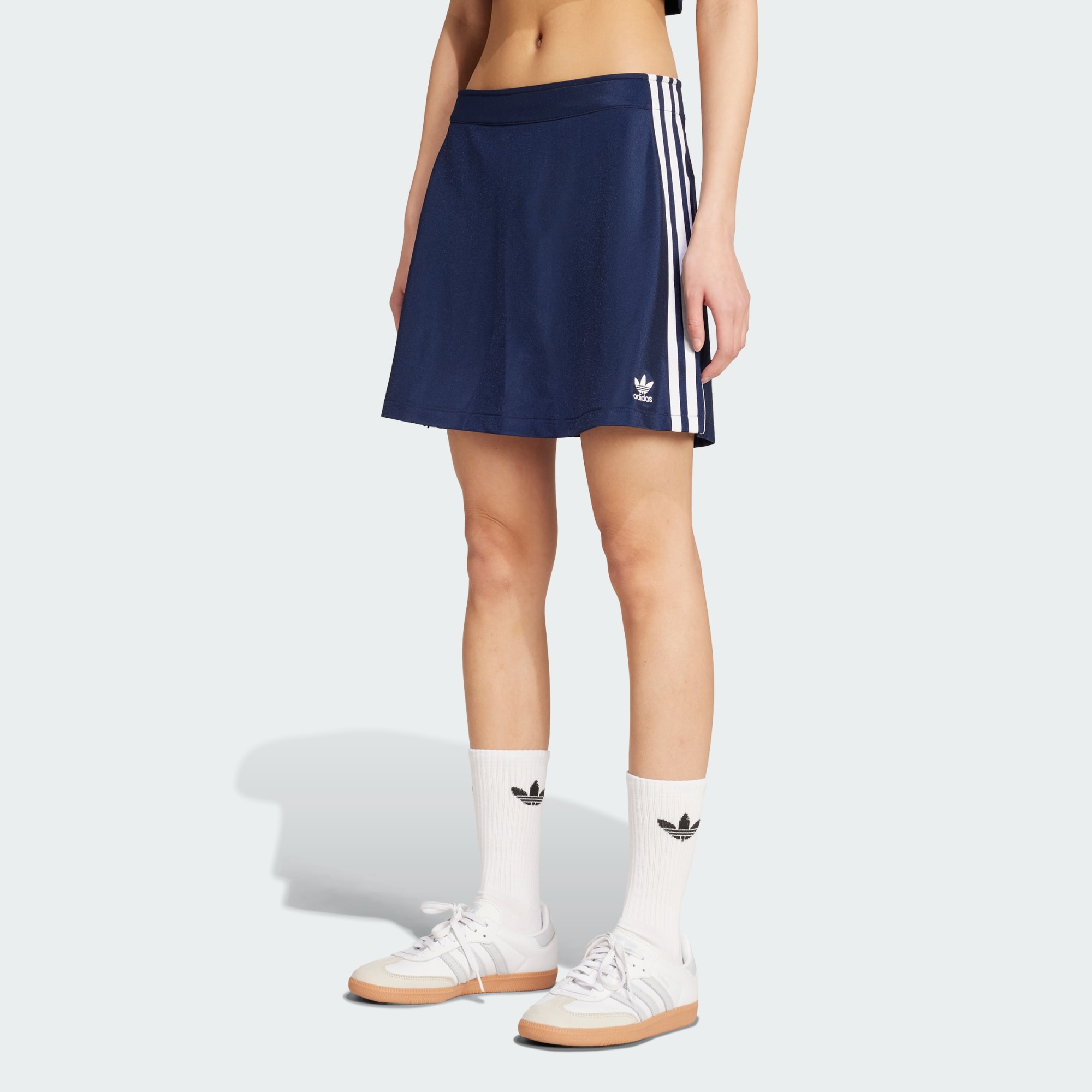 Adidas Originals Women Adicolor 3 Stripes Mini Skirt White
