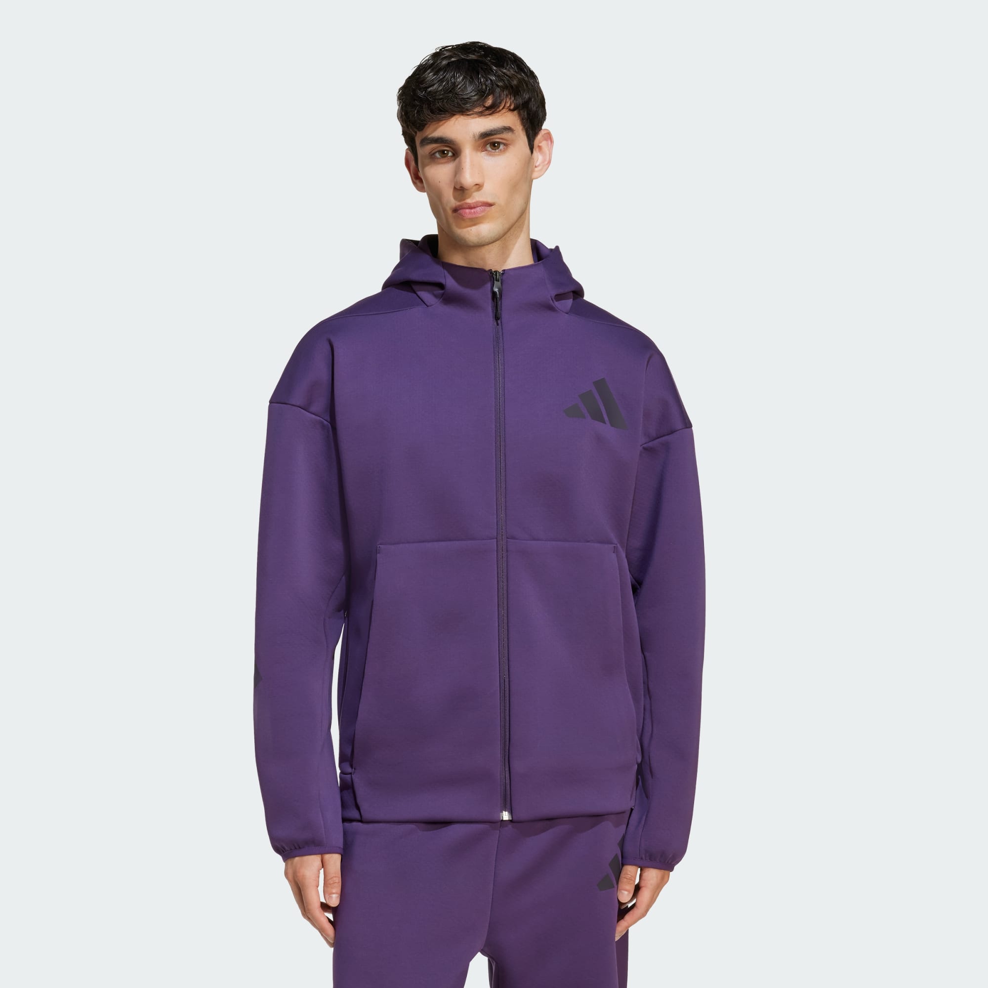 Adidas Men Z.n.e. Full Zip Hooded Track Jacket Black