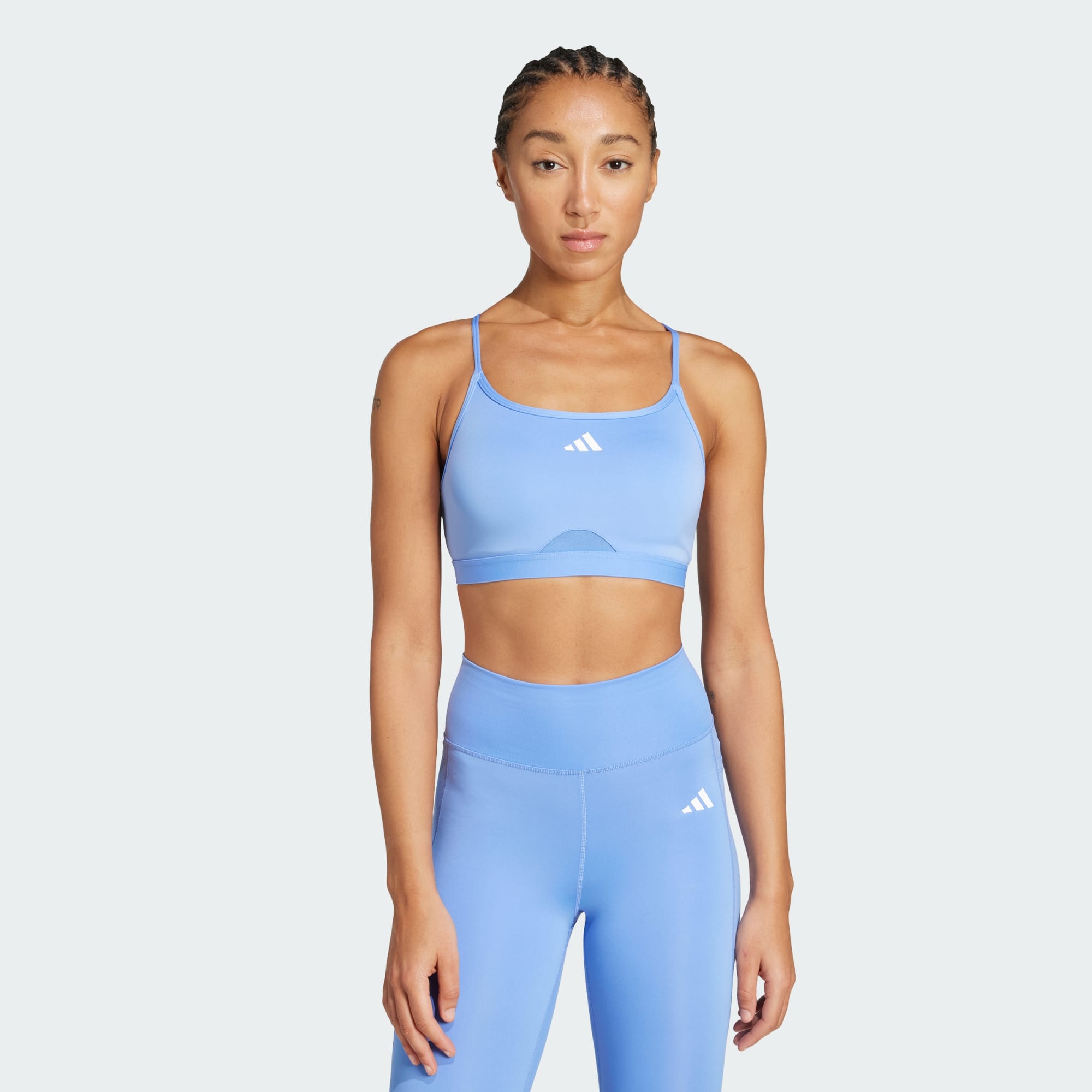 Adidas Women Aeroreact Training 3 Stripes Bra Black