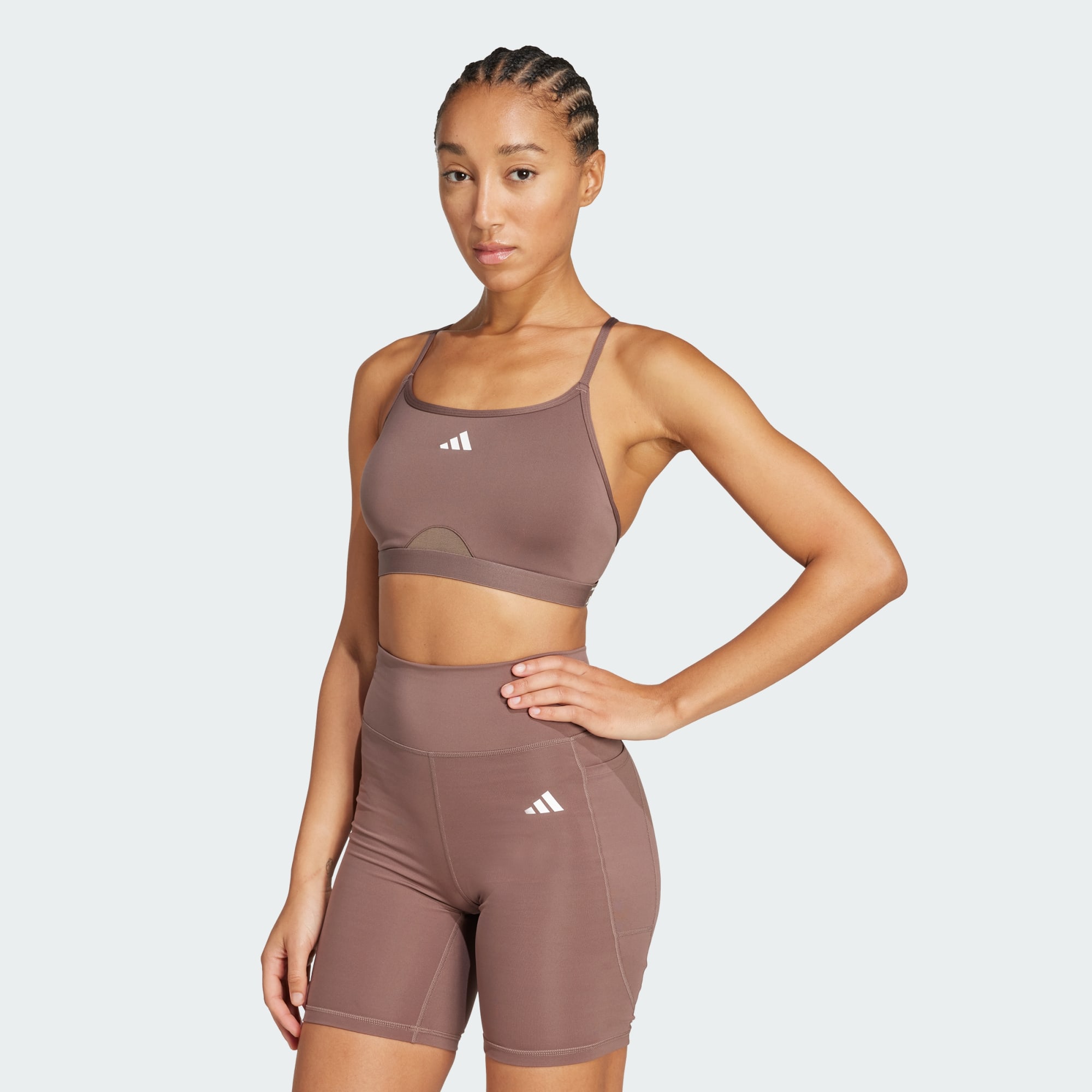 Adidas Women Aeroreact Training 3 Stripes Bra Black