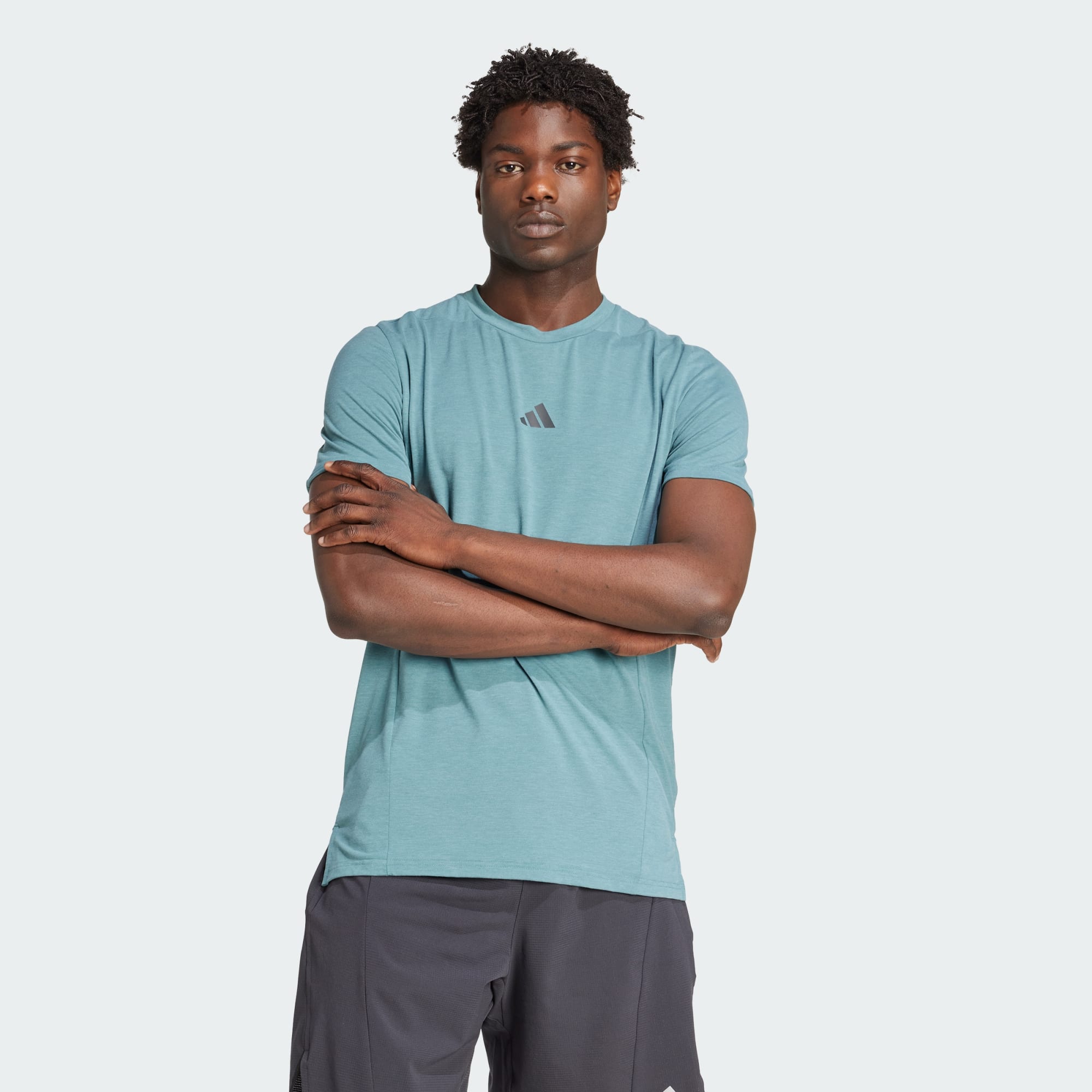 Adidas Men Designed For Training Workout Tee Black