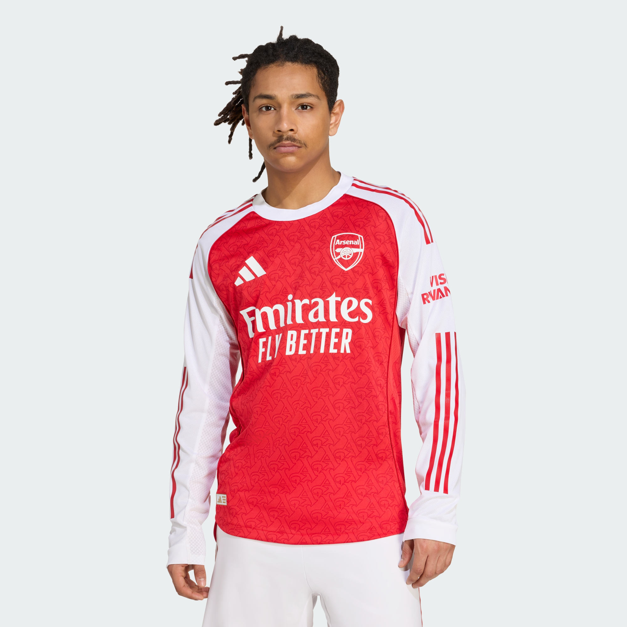 Adidas Men's Red Arsenal 25 26 Long Sleeve Home Authentic Jersey Medium