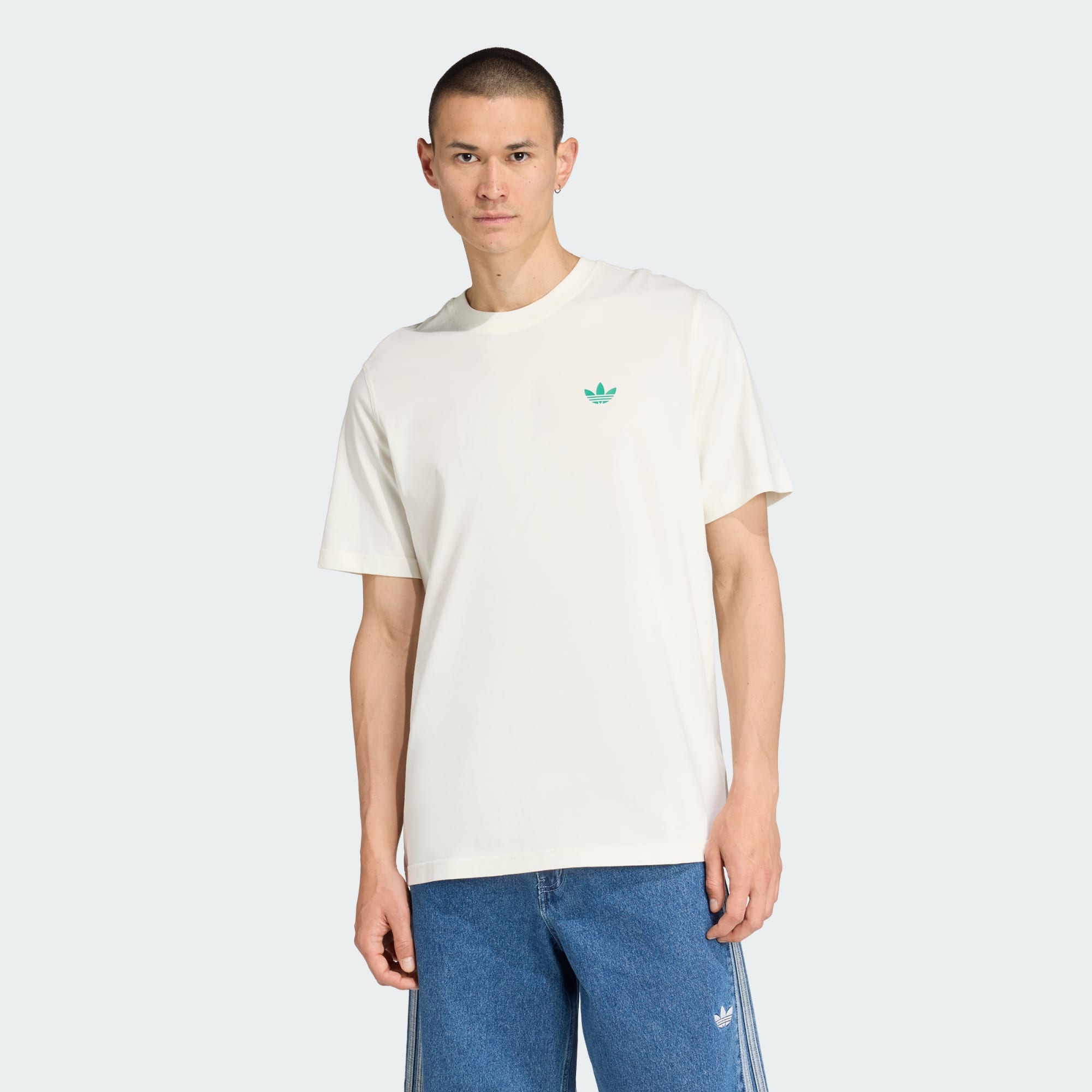 Adidas Originals Men Retro Orange Gfx Loose Tee White