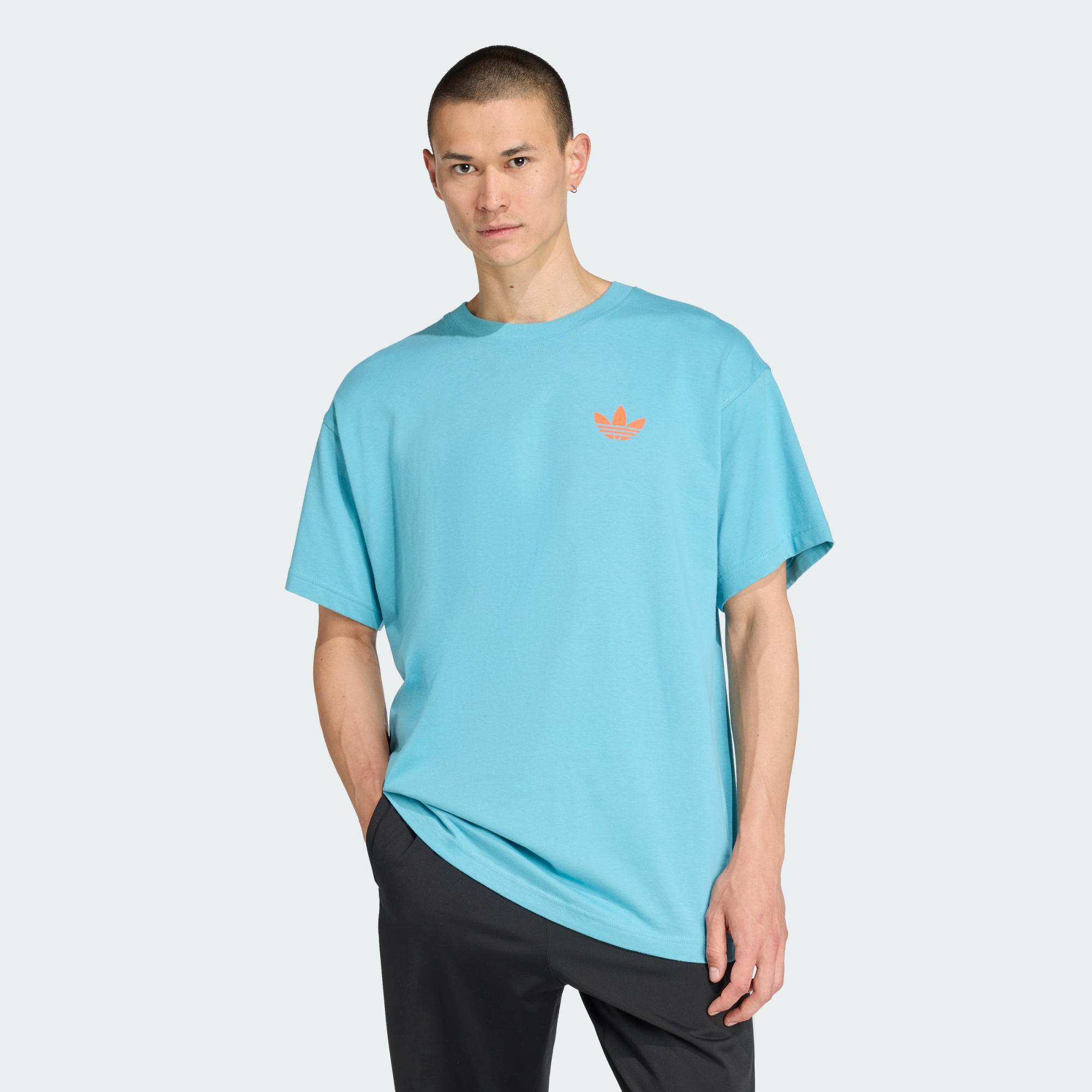 Adidas Originals Men Sport Club Gfx Oversized Tee Blue