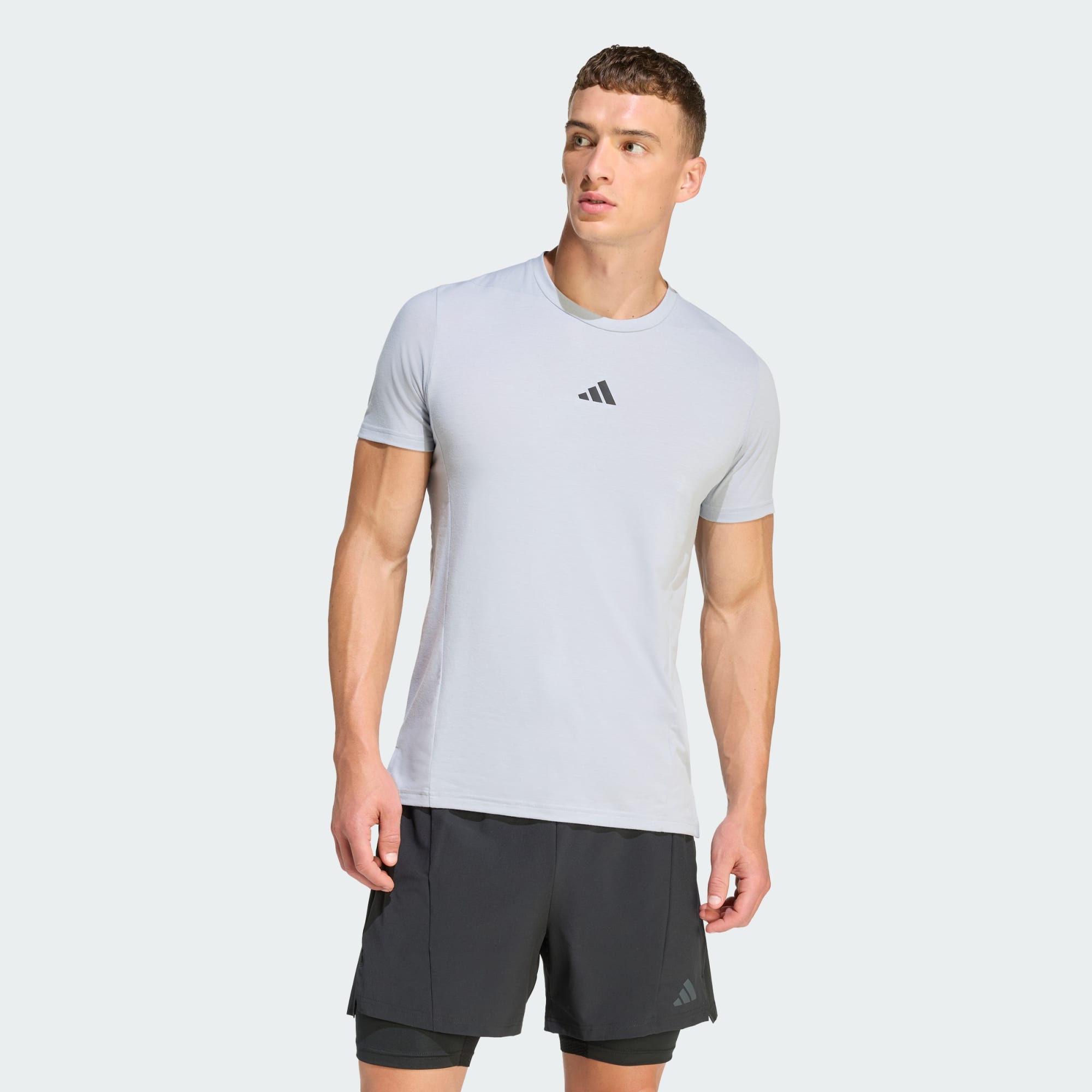 Adidas Men Designed For Training Workout Tee Black