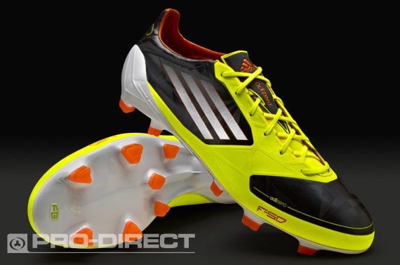 Botas de fútbol adidas F50 - adizero FG - Micoach- Terreno - Negro/Amarillo | Soccer