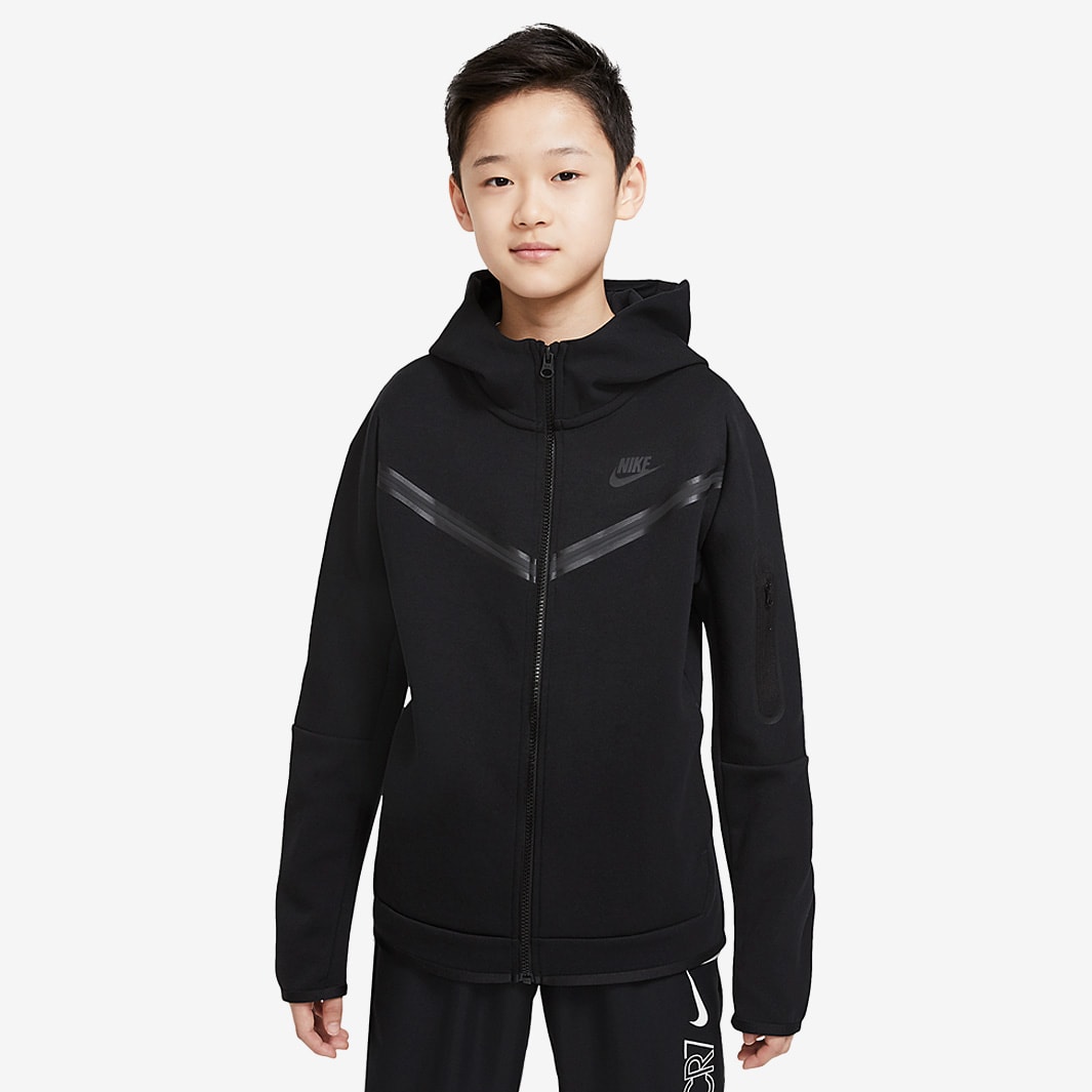 Nike Sportswear Older Kids Tech Fleece Full Zip Hoodie (8-15Y) - Black ...