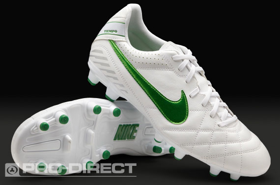 Botas Fútbol Nike - Botas Nike - Nike Tiempo Natural IV FG Duro - Blanco/Verde/Gris | Pro:Direct Soccer