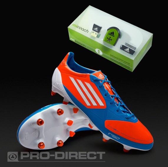 Botas de Fútbol adidas - Botas adidas - adidas F50 adizero XTRX SG Micoach - Terreno Blando Rojo/Blanco/Azul | Pro:Direct Soccer