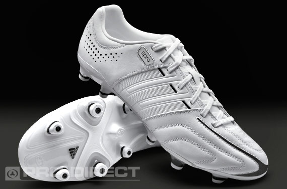adidas Football Boots - adidas adipure TRX FG - Firm Ground - Soccer Cleats - White-White-Black | Pro:Direct Soccer